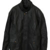 USED STAND COLLAR LEATHER JACKET/XL