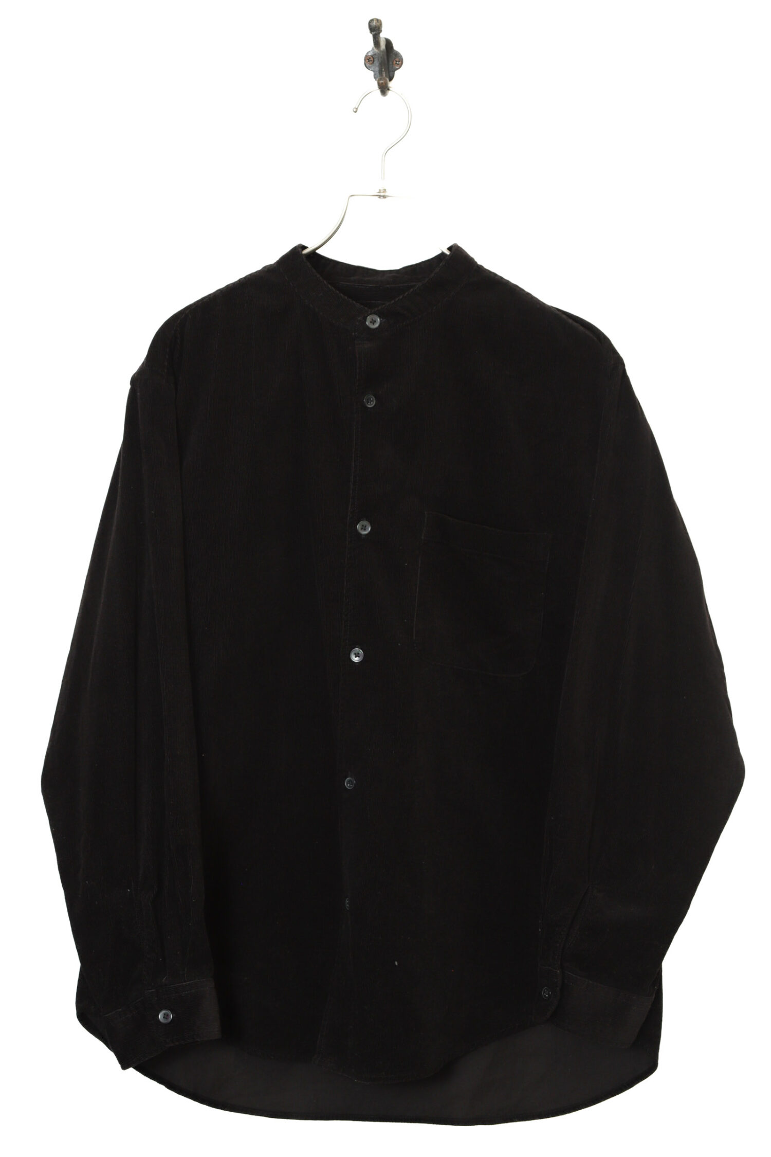 VINTAGE CORDUROY COLLARLESS SHIRT/XL