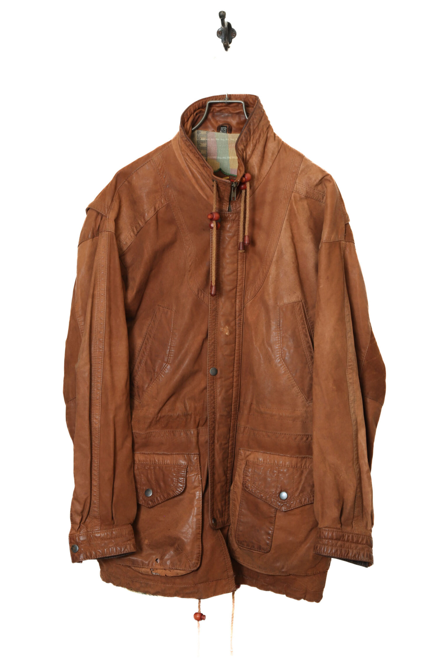 USED STAND COLLAR SUEDE JACKET/L