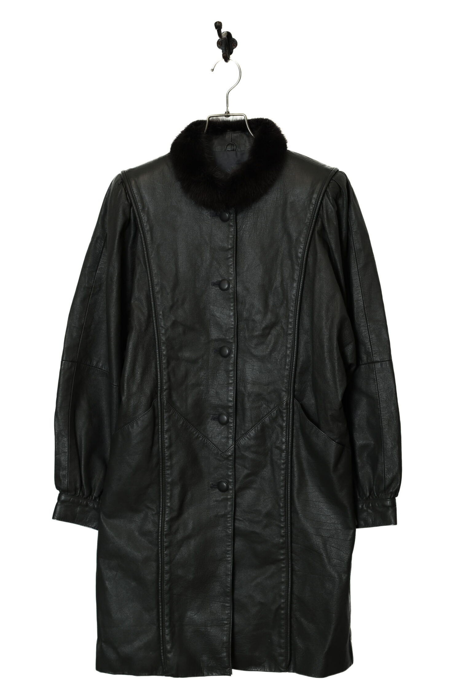 VINTAGE COW LEATHER COAT/S