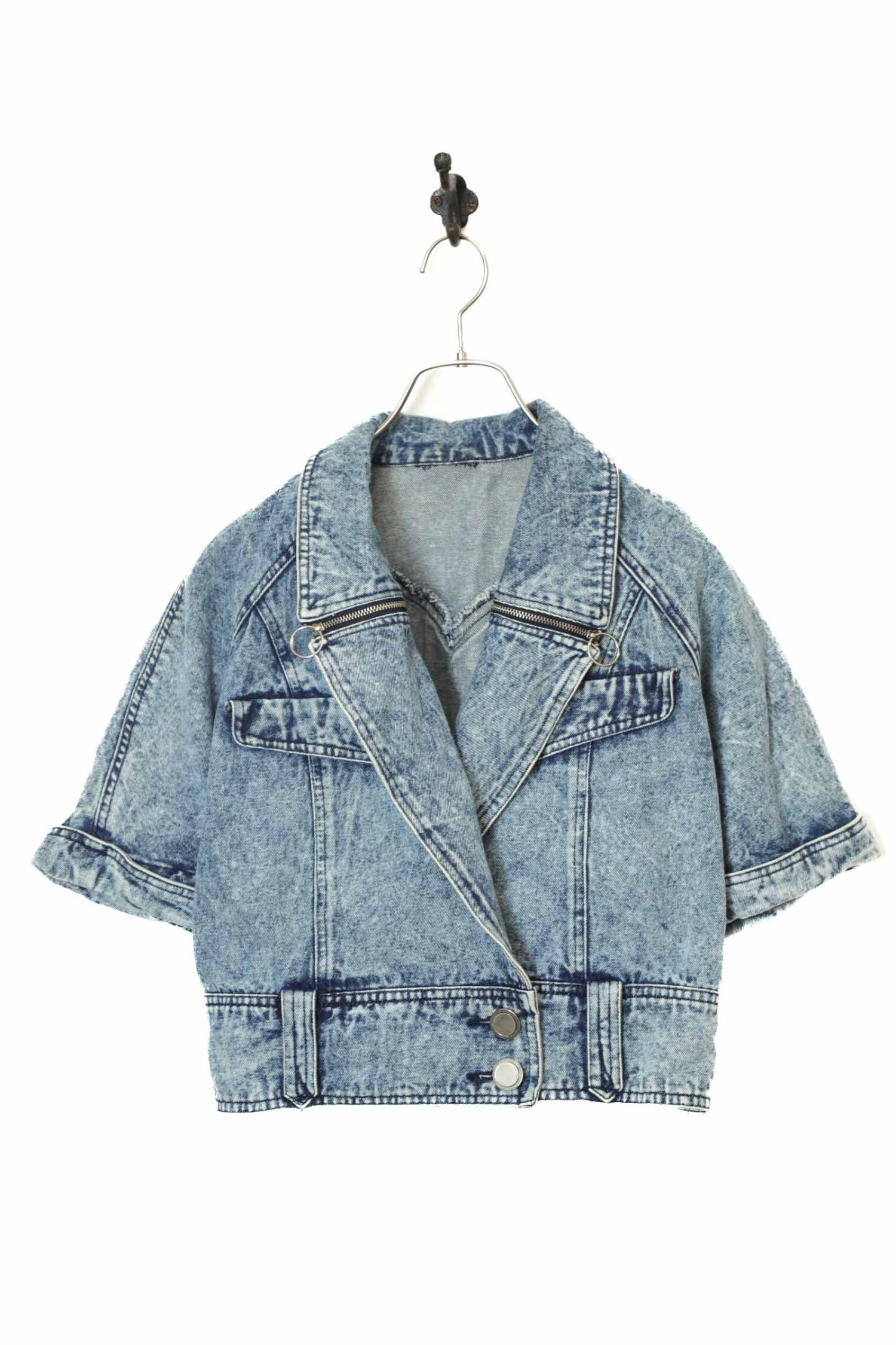 VINTAGE DENIM HALF SLEEVE JACKET/M