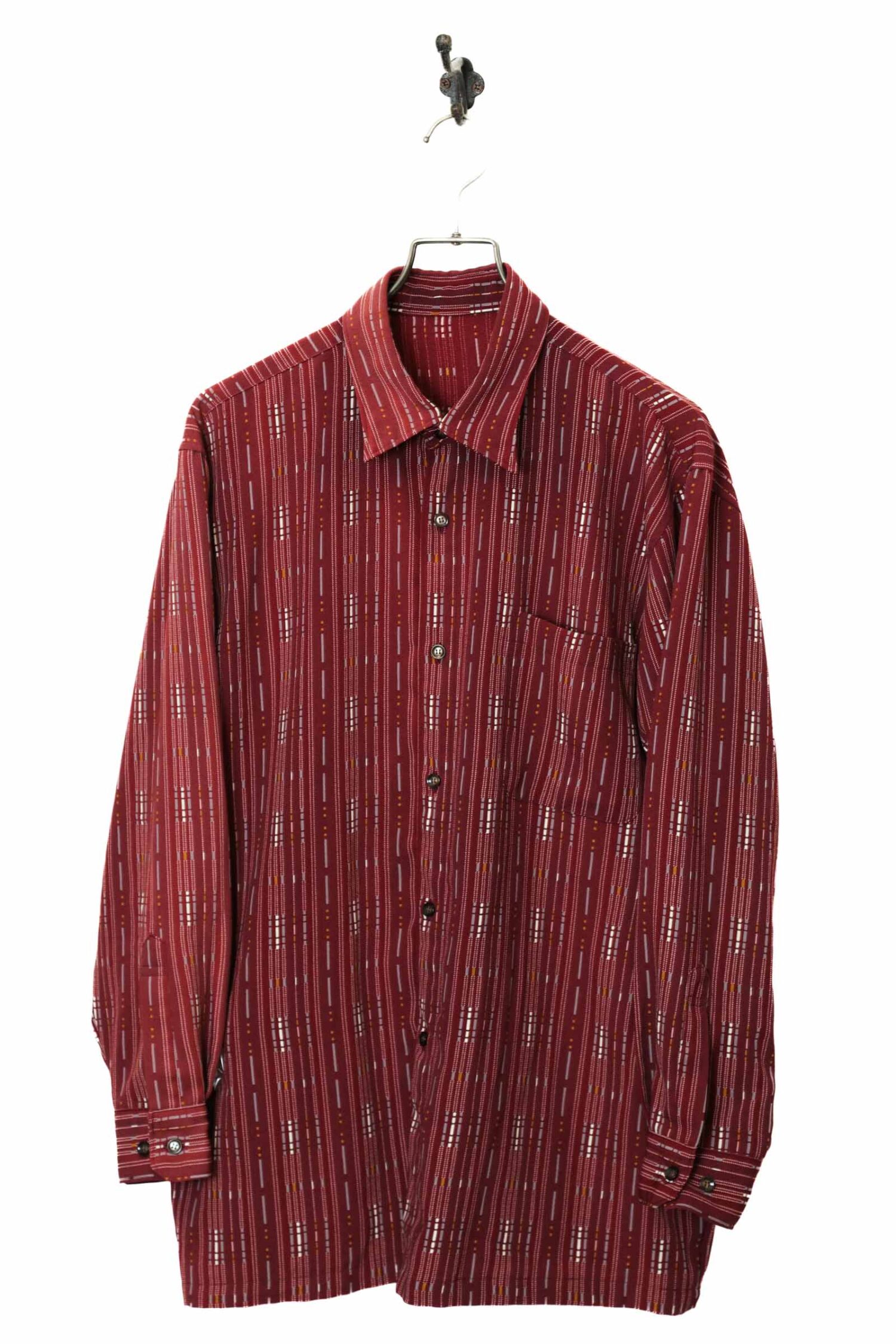 VINTAGE PRINTED STRIPE SHIRT/L