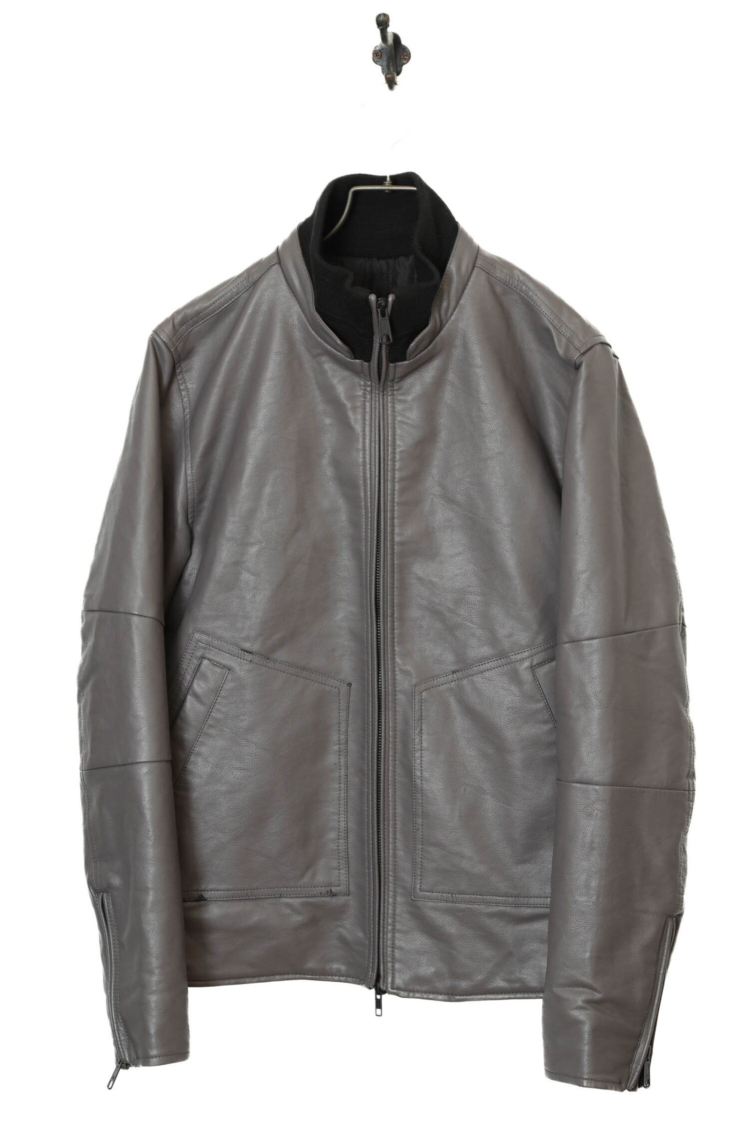VINTAGE FAKE LEATHER JACKET/M