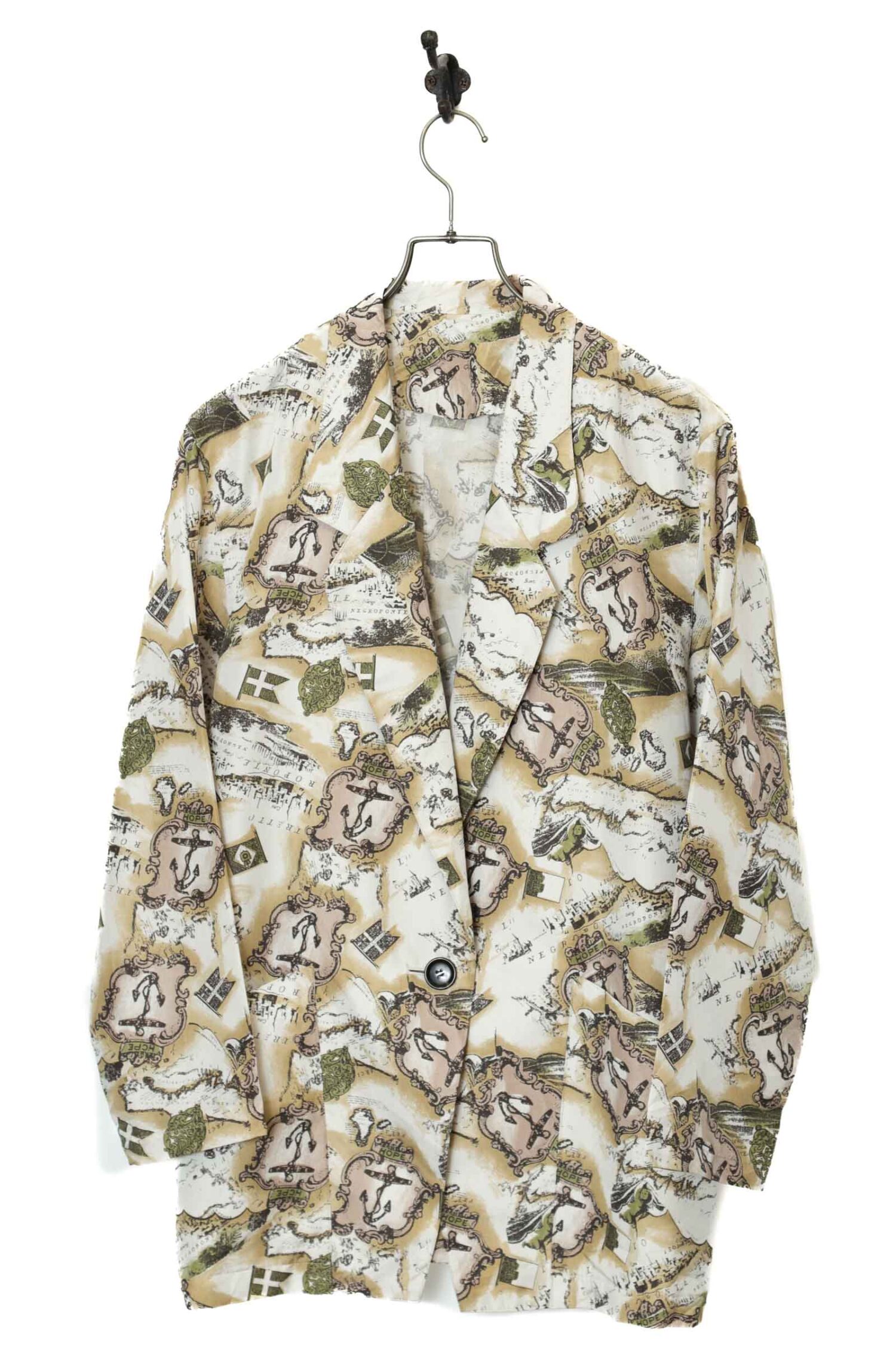 VINTAGE PRINTED TAILORED JACKET/L