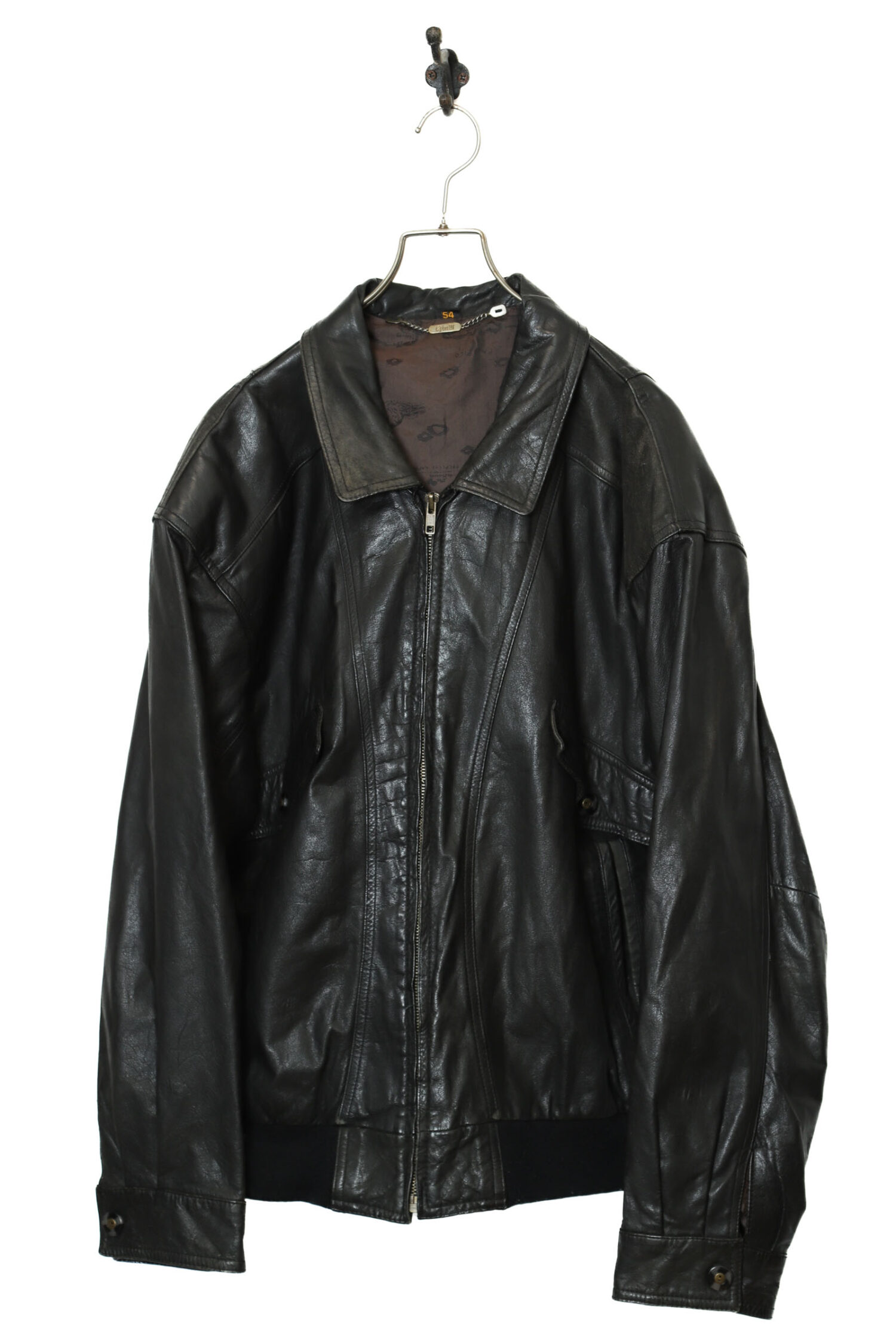 VINTAGE SHEEP LEATHER BOMBER JACKET/XL