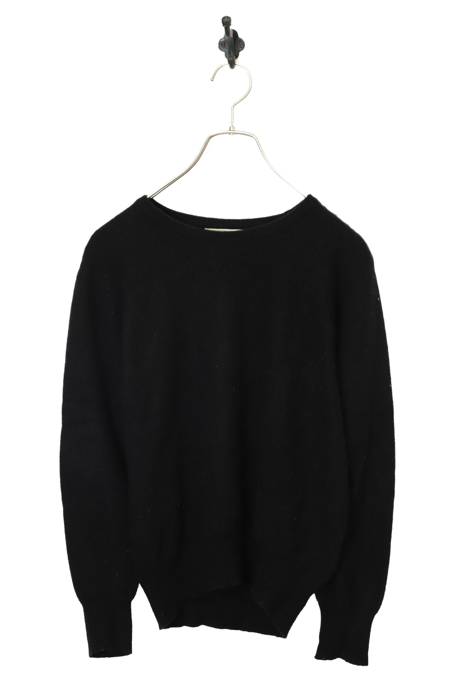 USED CASHMERE KNITTED SWEATER/MADE IN SCOTLAND/M