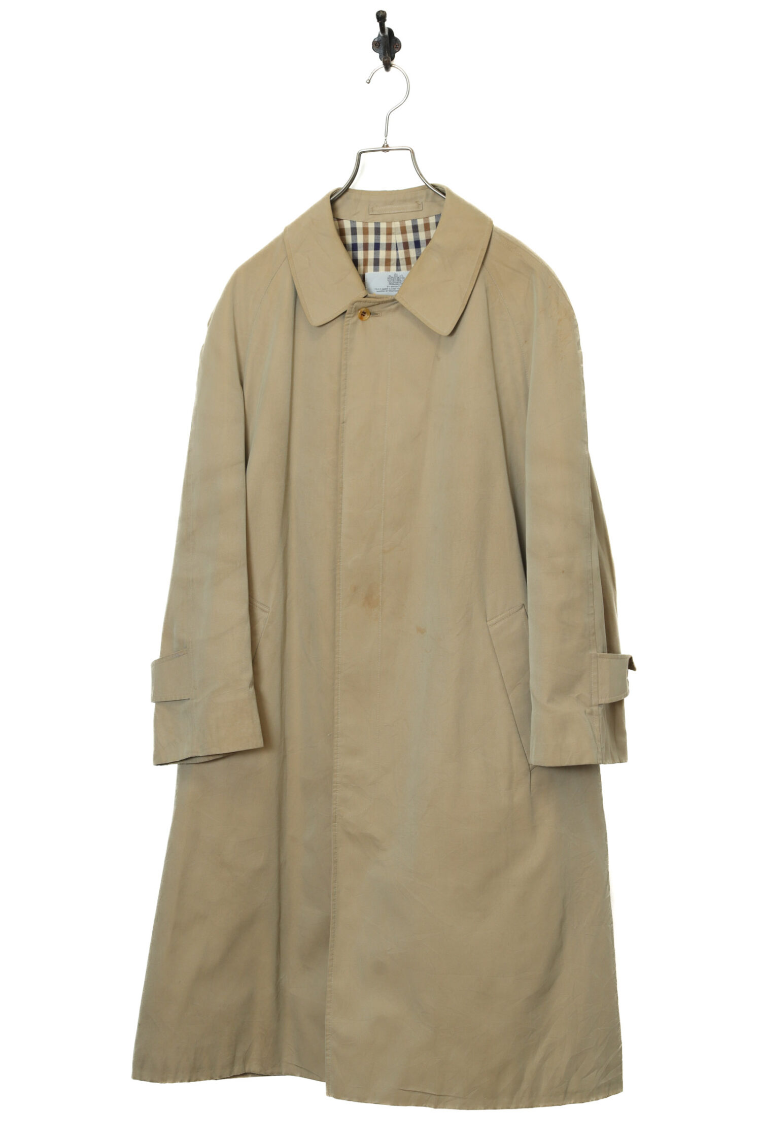USED AQUASCUTUM CONVERTIBLE COLLAR COAT/L