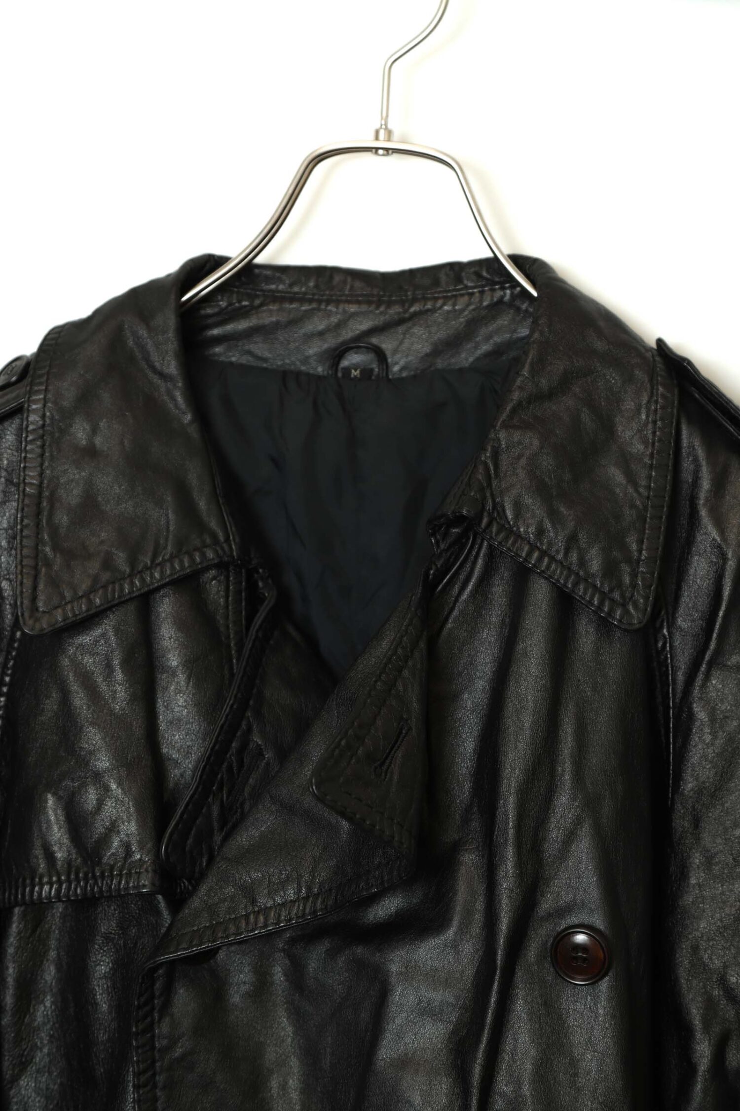 Alternative view of VINTAGE COW LEATHER COAT/M