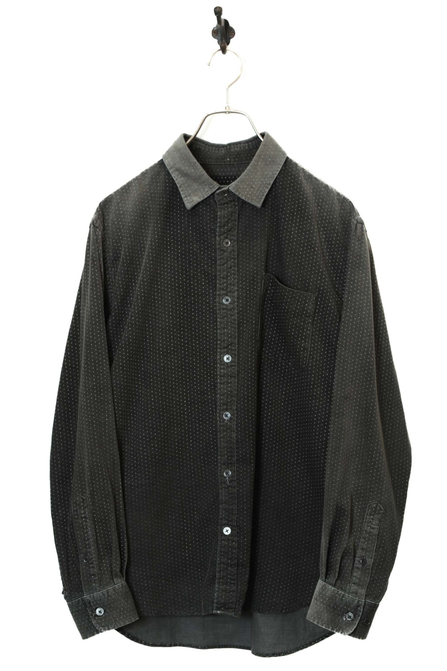 VINTAGE PRINTED CORDUROY SHIRT/L