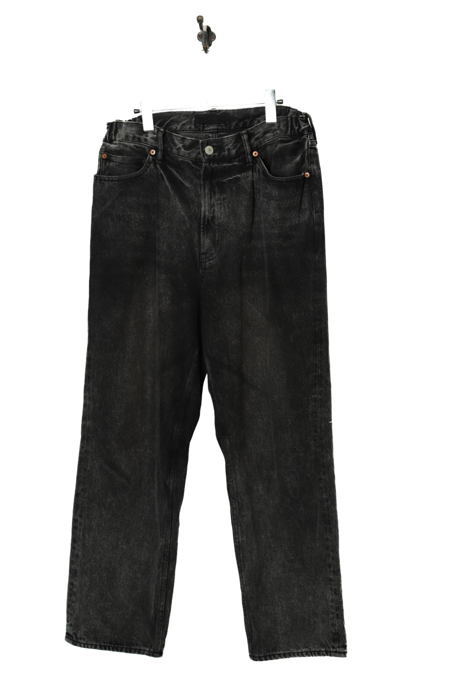 VINTAGE BLACK DENIM PANTS/W82