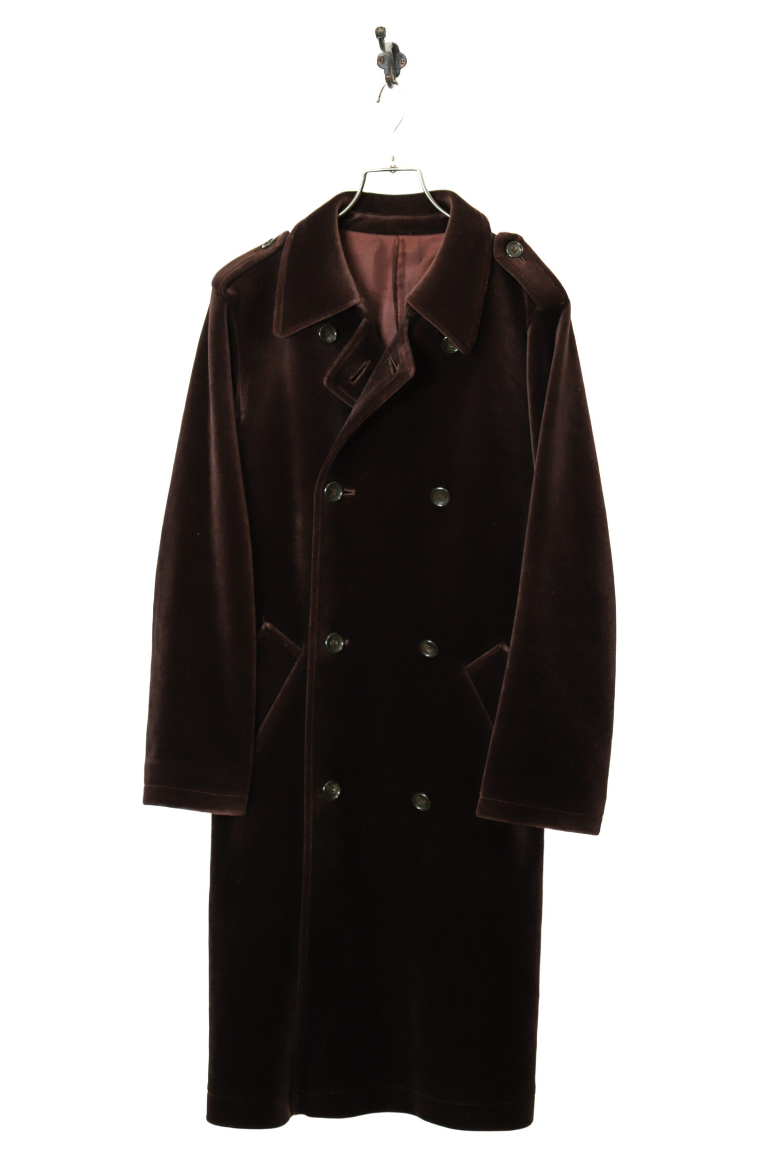 VINTAGE VELVET TRENCH COAT/M