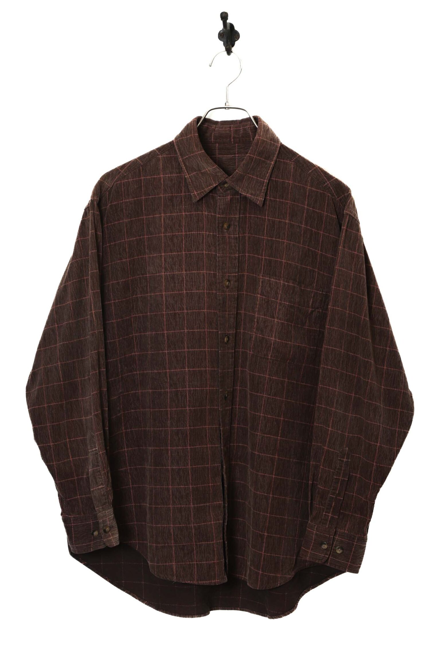 VINTAGE CHECK CORDUROY SHIRT/XL