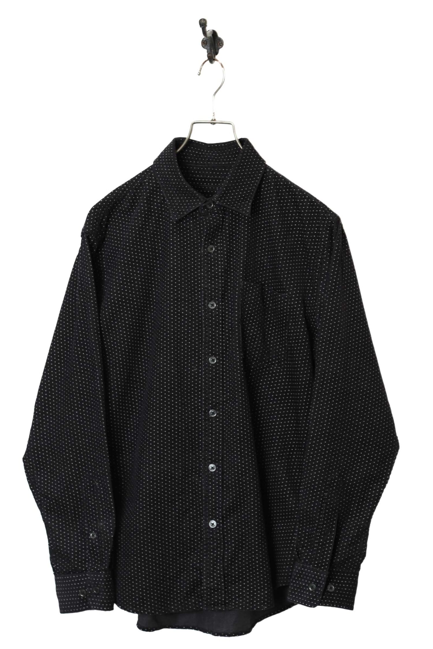 VINTAGE PRINTED CORDUROY SHIRT/L