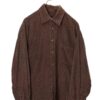 VINTAGE PRINTED CORDUROY SHIRT/L
