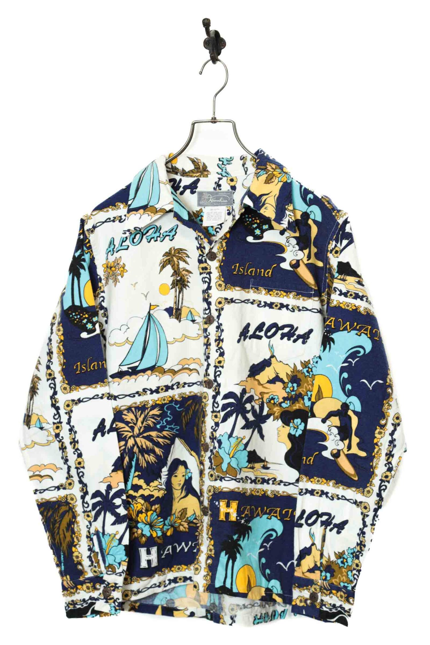 VINTAGE ALOHA PRINTED SHIRT/L