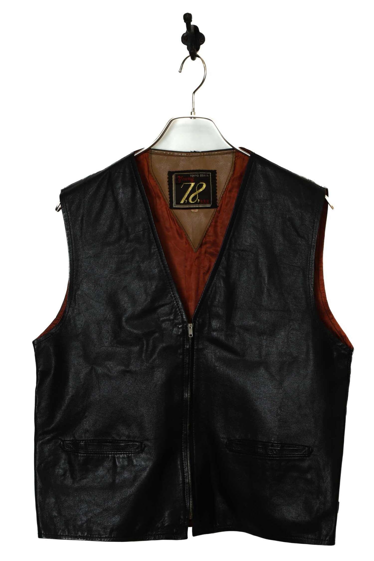USED LEATHER VEST/M