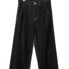 VINTAGE BLACK DENIM PANTS/W80