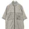 USED PAGELO ZIP-UP COLLARLESS SHIRT/L