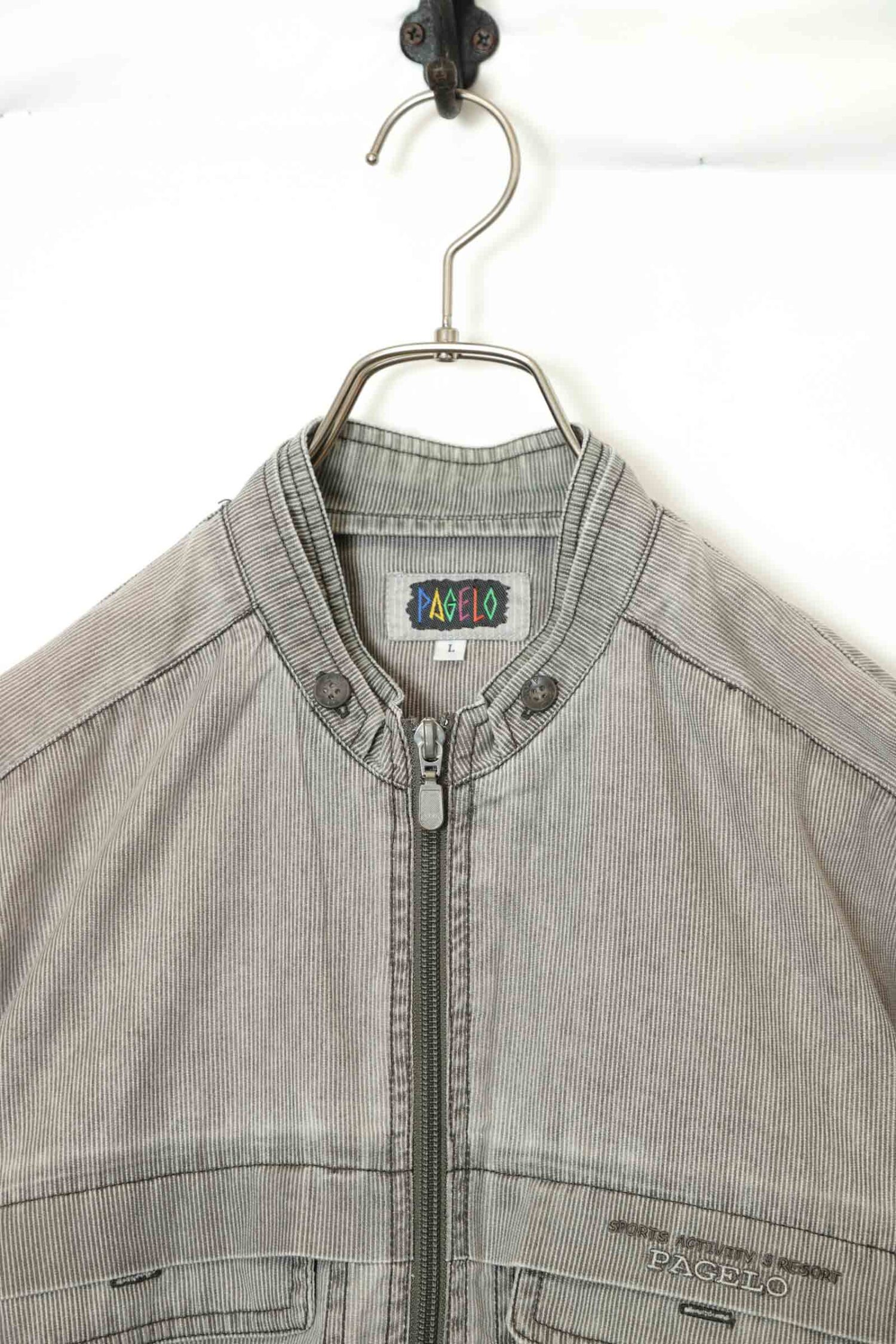 Alternative view of USED PAGELO ZIP-UP COLLARLESS SHIRT/L