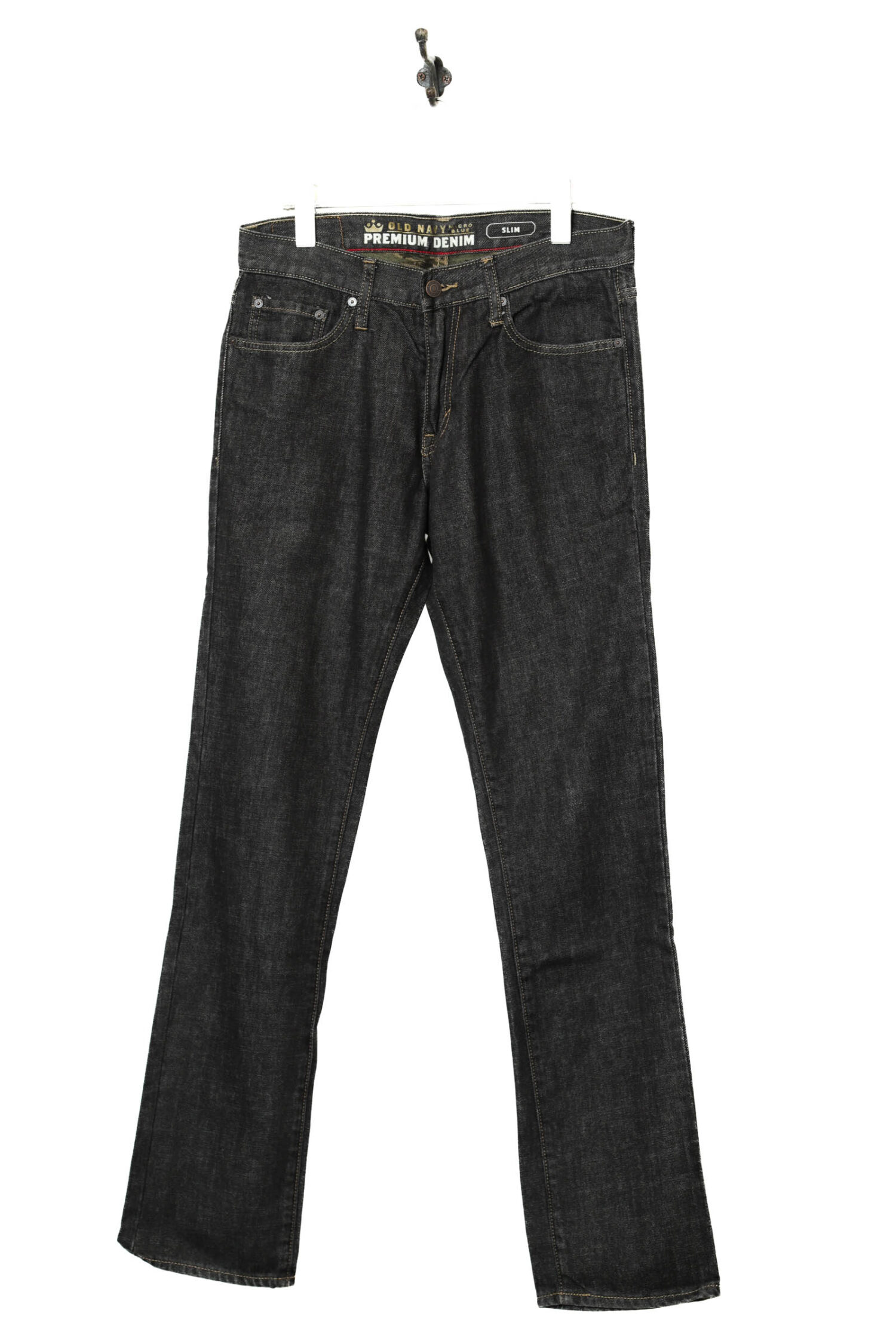 USED OLD NAVY BLACK DENIM PANTS/W80