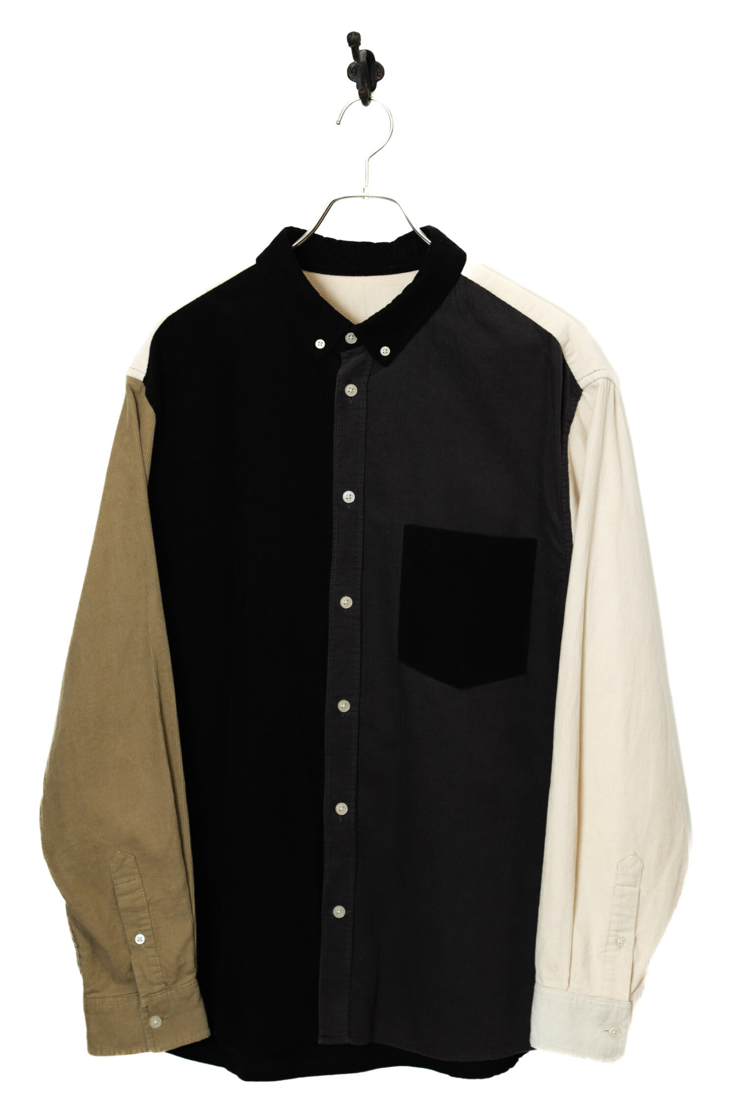 USED CRAZY PATTERN CORDUROY SHIRT/XL