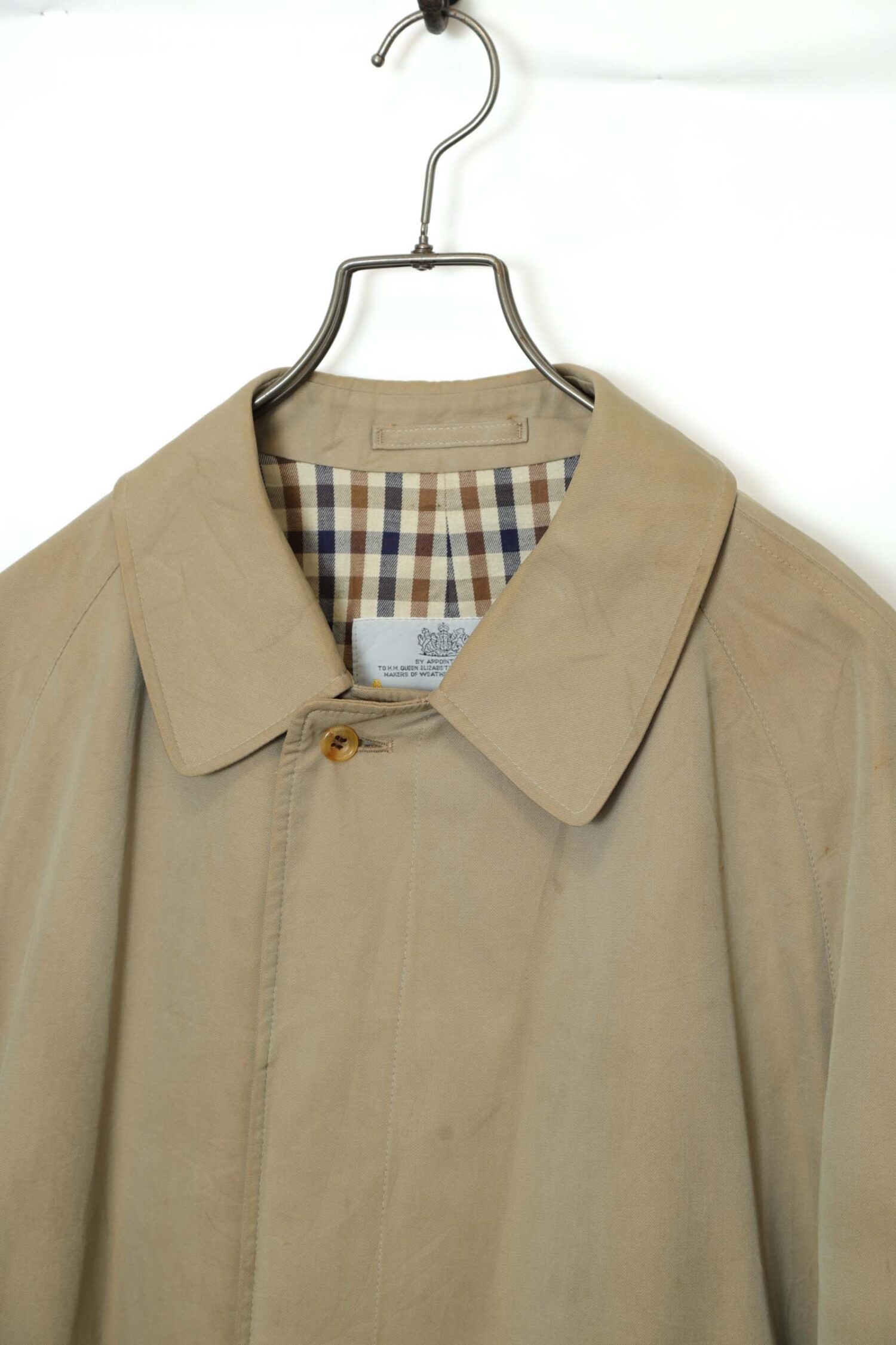 Alternative view of USED AQUASCUTUM CONVERTIBLE COLLAR COAT/L