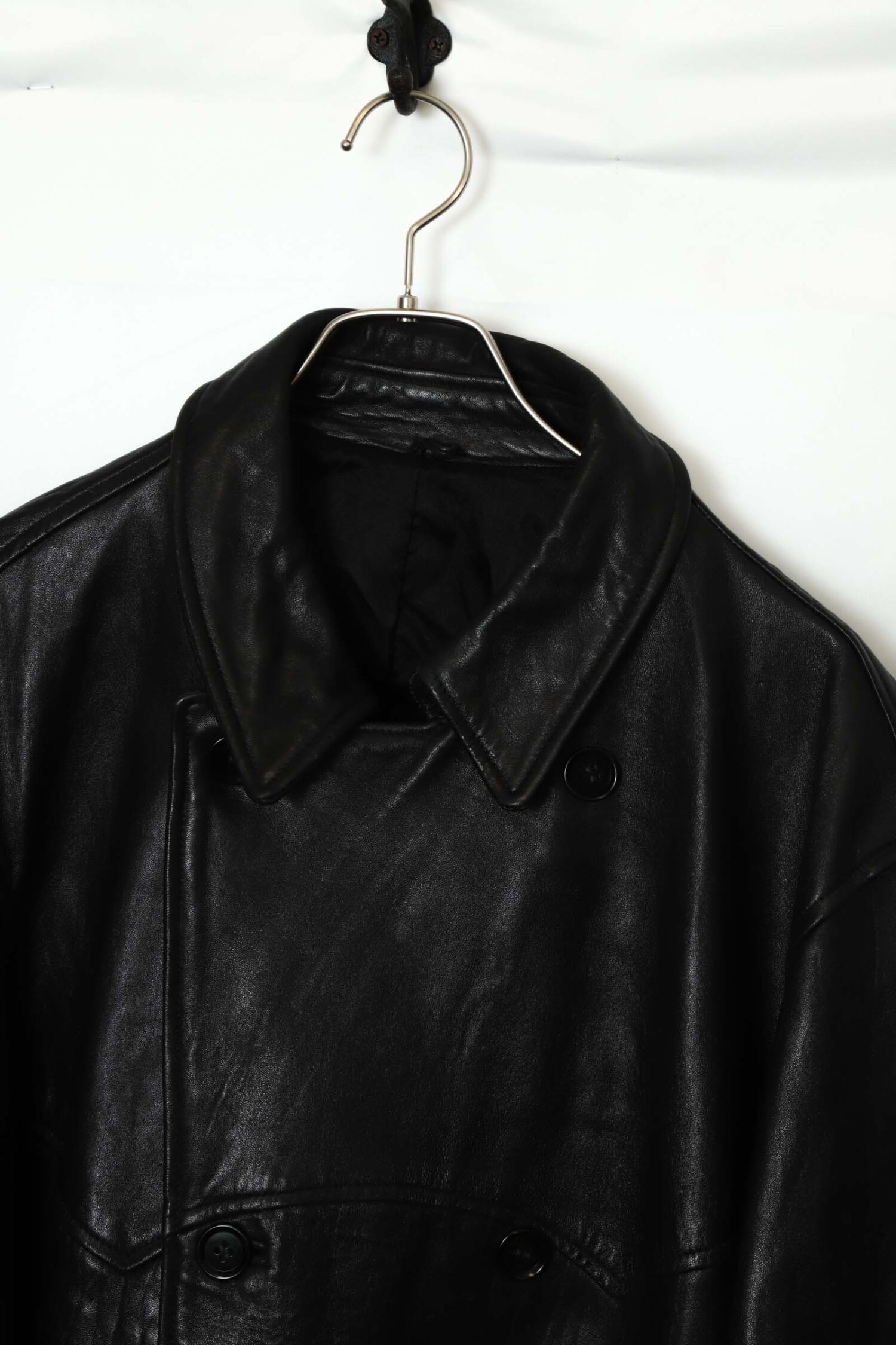 Alternative view of VINTAGE SHEEP LEATHER COAT/XL