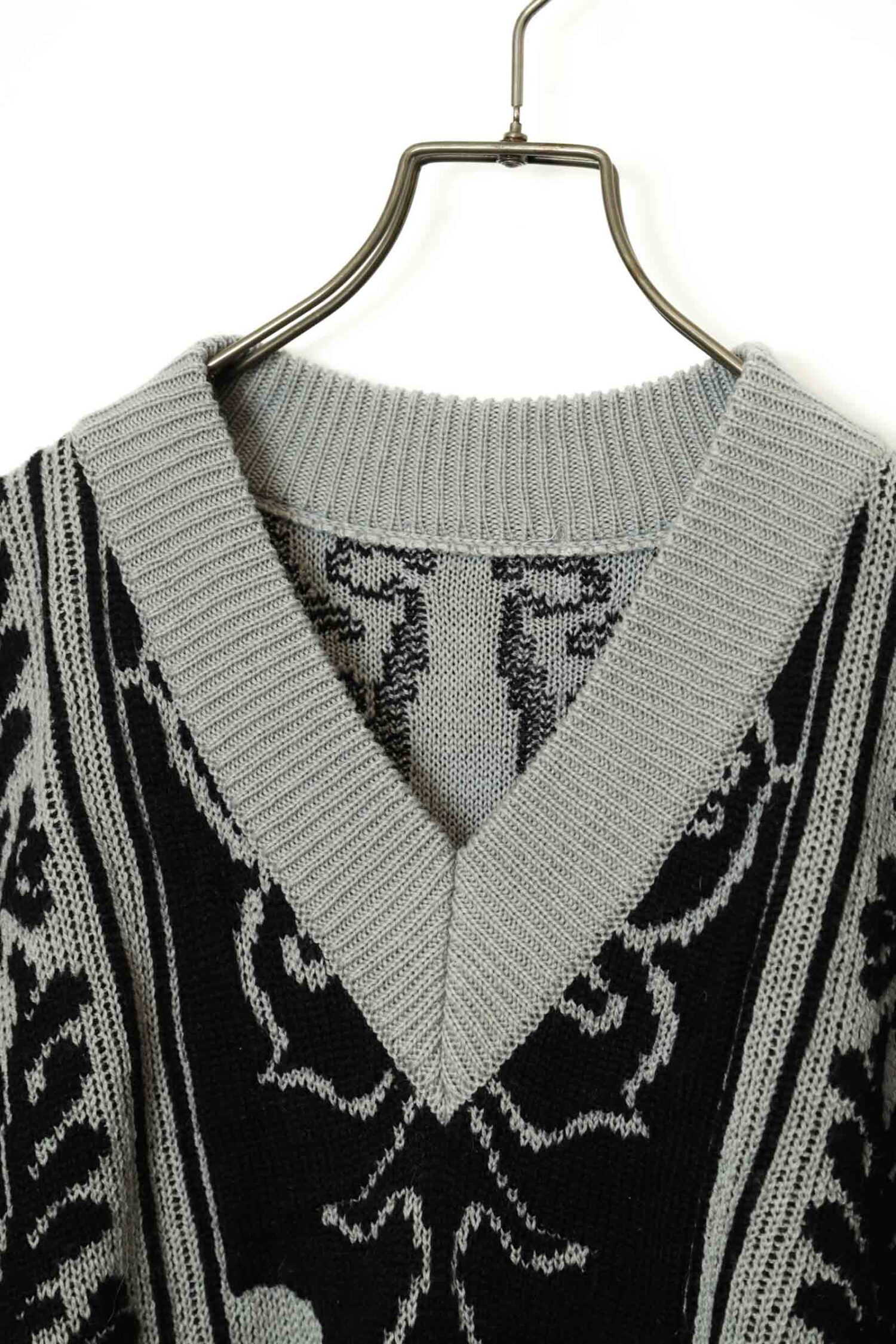 Alternative view of VINTAGE JACQUARD PATTERN KNITED SWEATER/XL