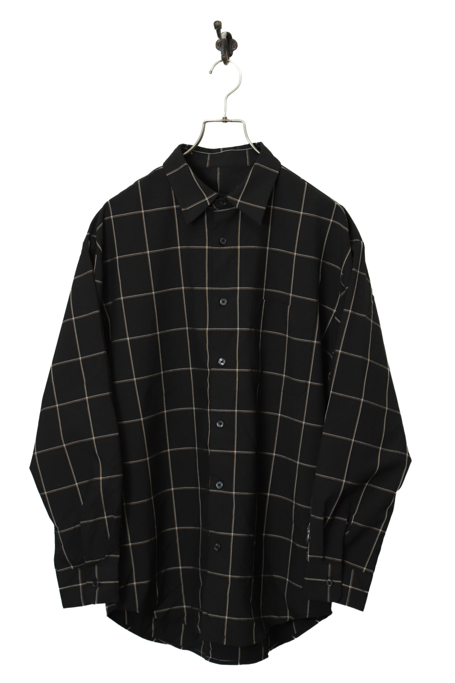 VINTAGE CHECK SHIRT/BLACK/XL