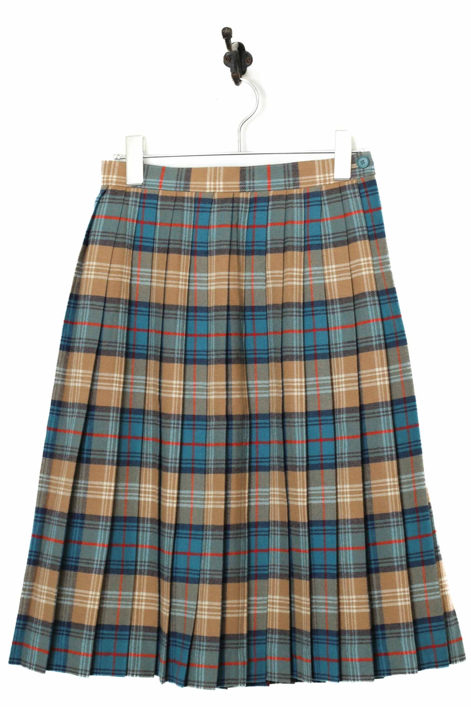 VINTAGE CHECK WOOL SKIRT/W64