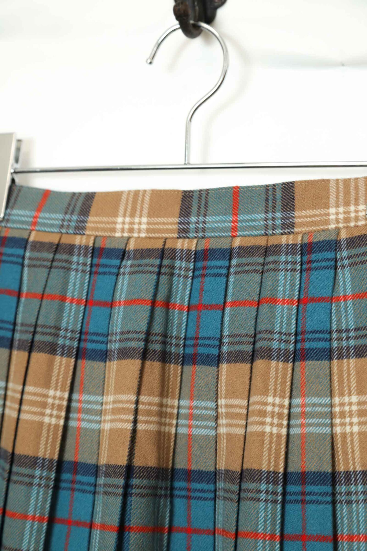 Alternative view of VINTAGE CHECK WOOL SKIRT/W64