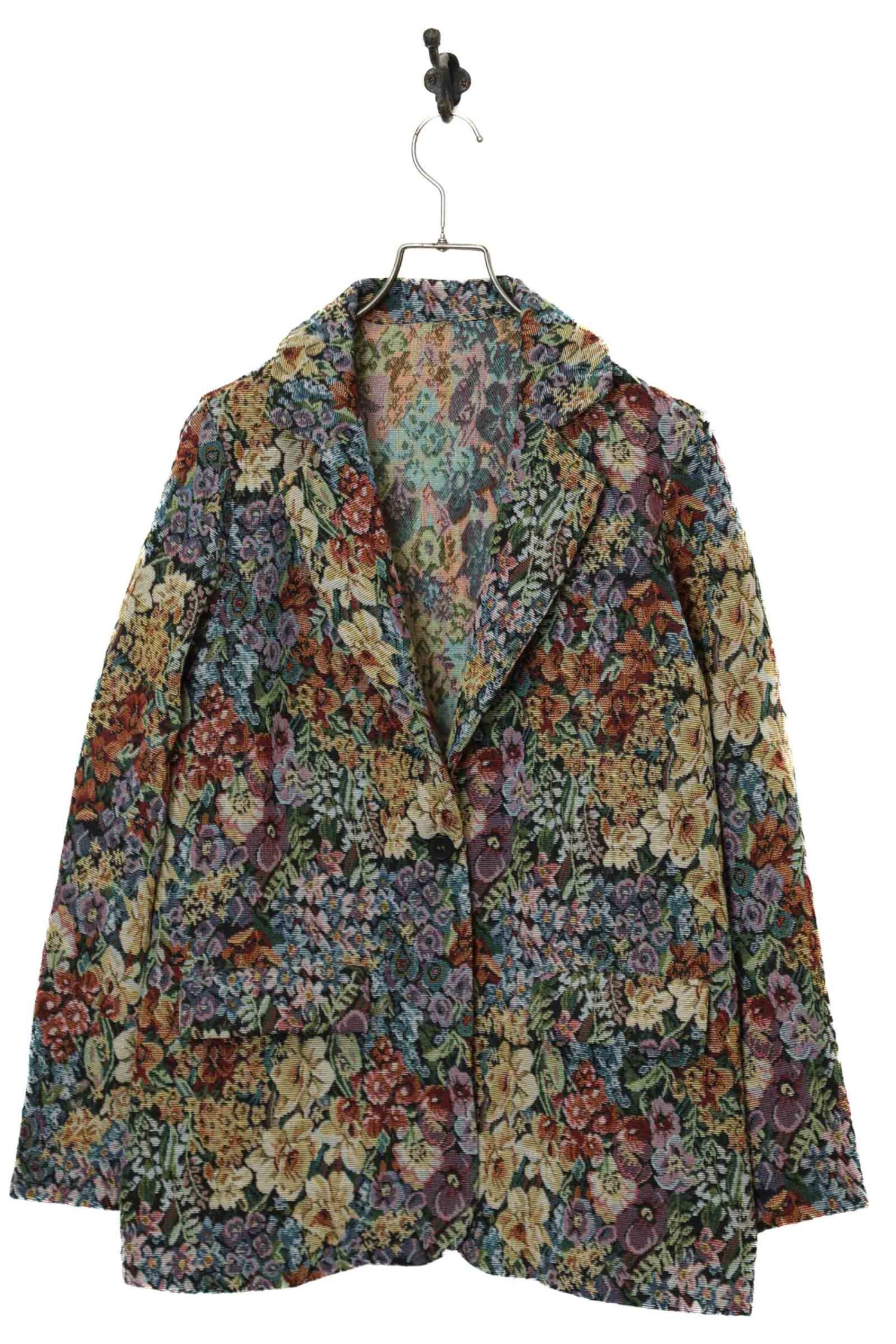 VINTAGE JACQUARD PATTERN JACKET/M