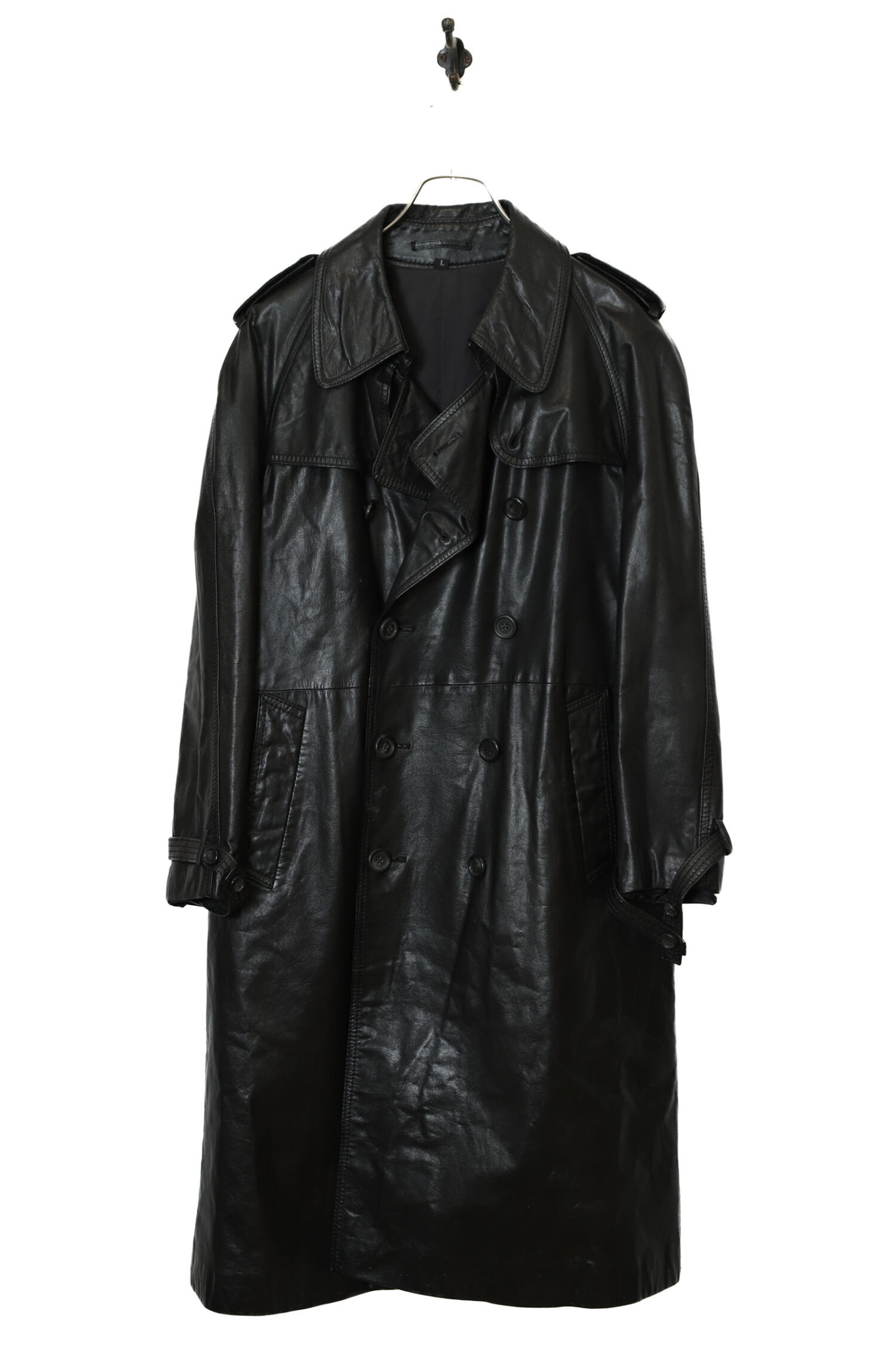 VINTAGE COW LEATHER COAT/M