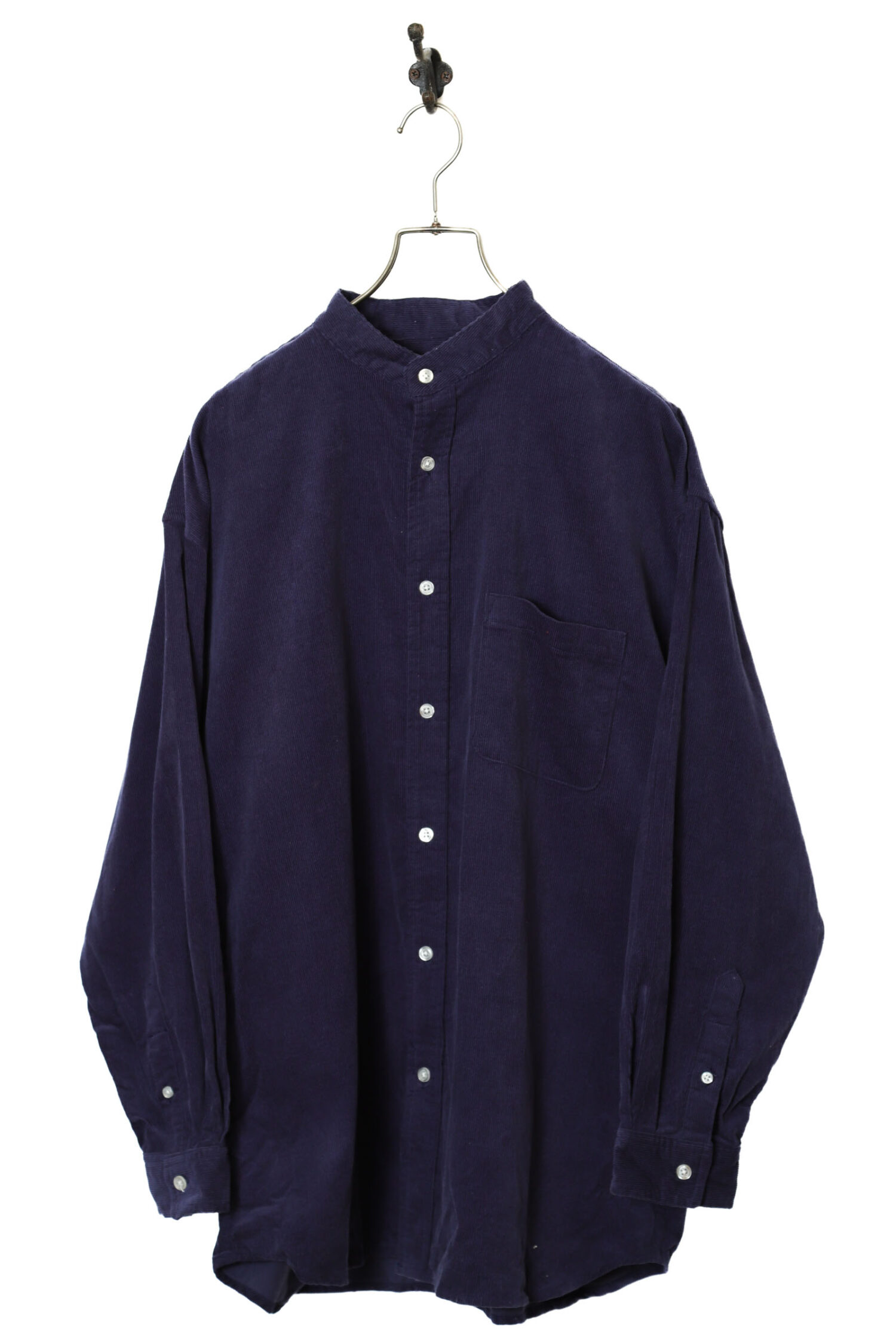 USED CORDUROY STAND COLLAR SHIRT/XL