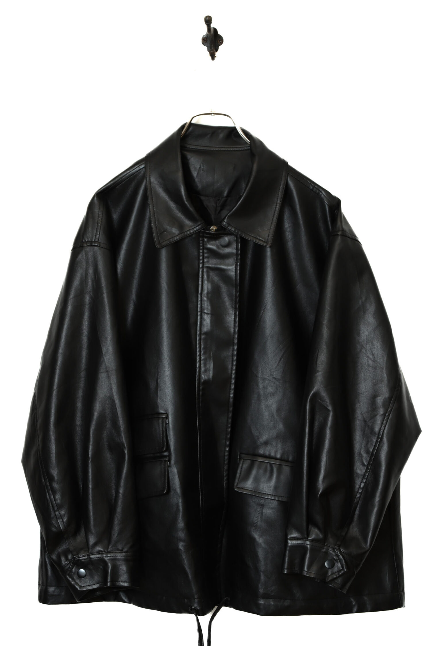 VINTAGE FAKE LEATHER JACKET/XL