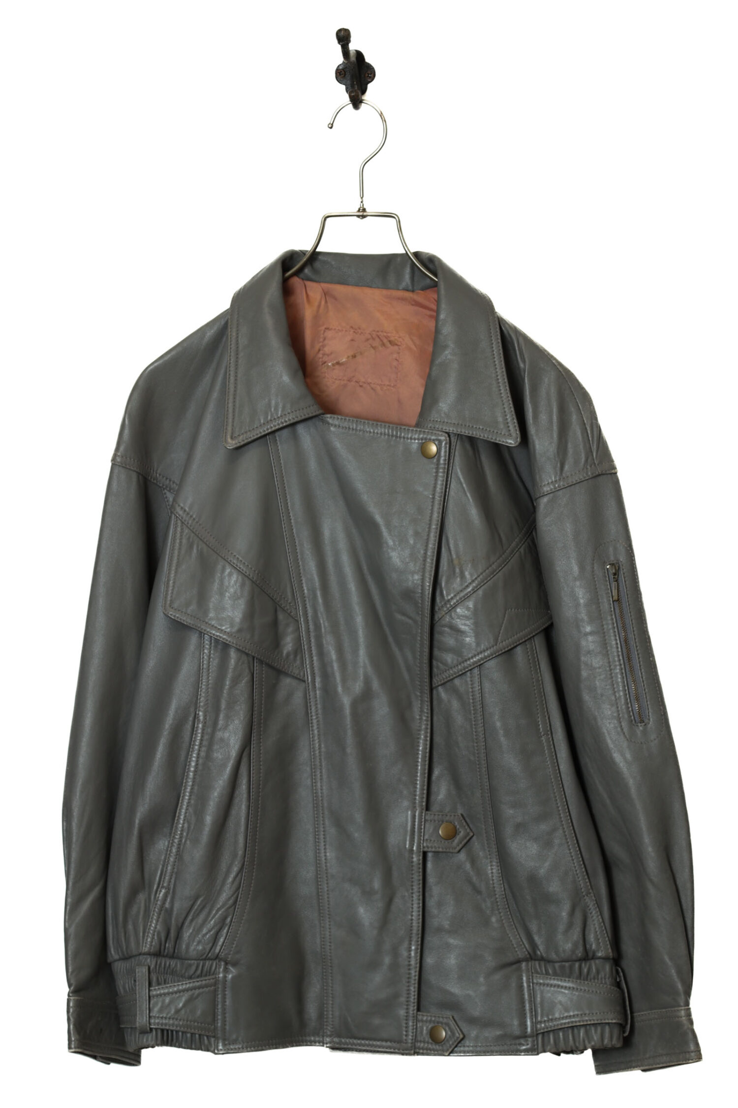 VINTAGE SHEEP LEATHER RIDERS JACKET/L