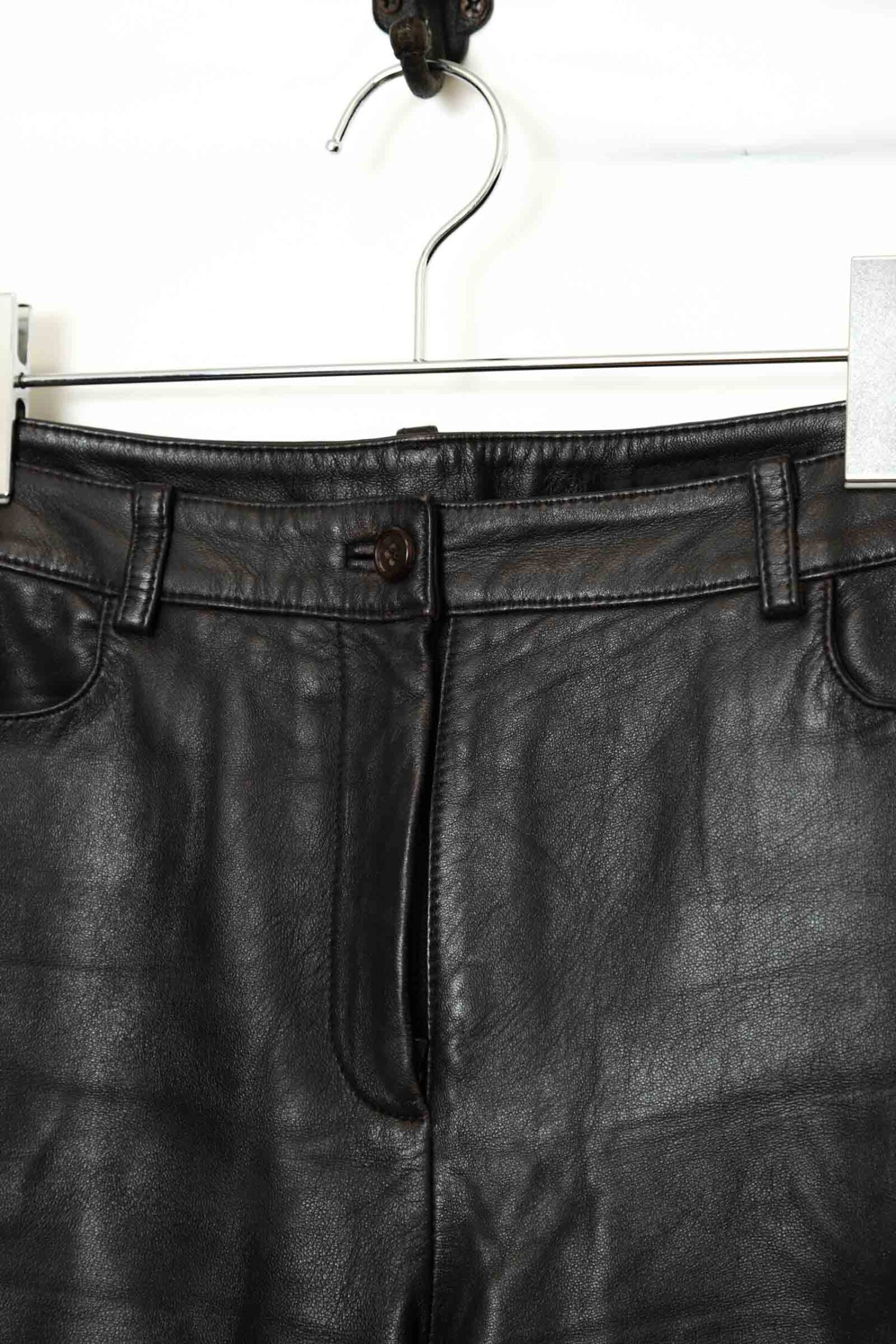 Alternative view of VINTAGE LAMB LEATHER PANTS/W78