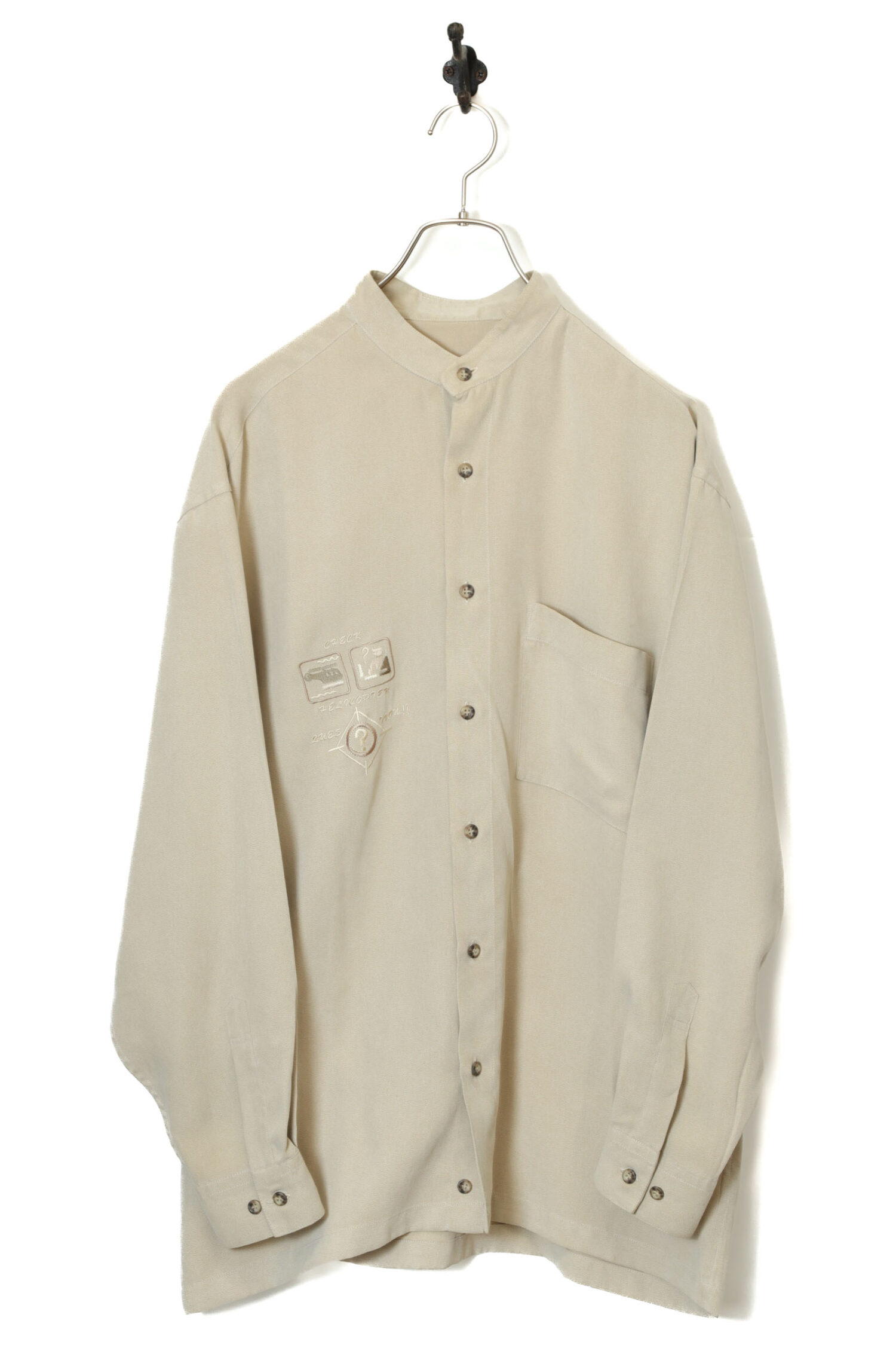 VINTAGE COLLARLESS SHIRT/L