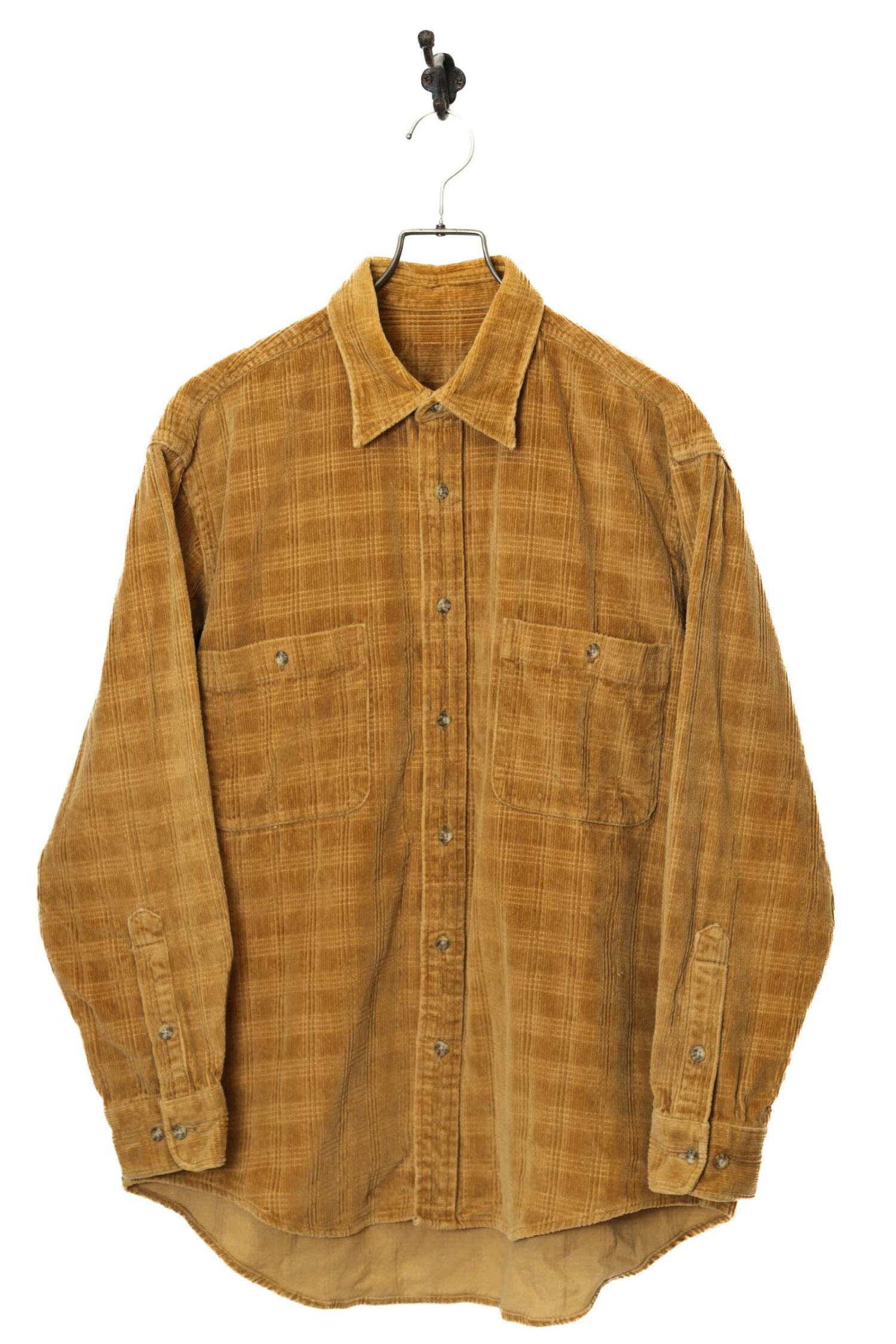 USED CHECK CORDUROY SHIRT/L