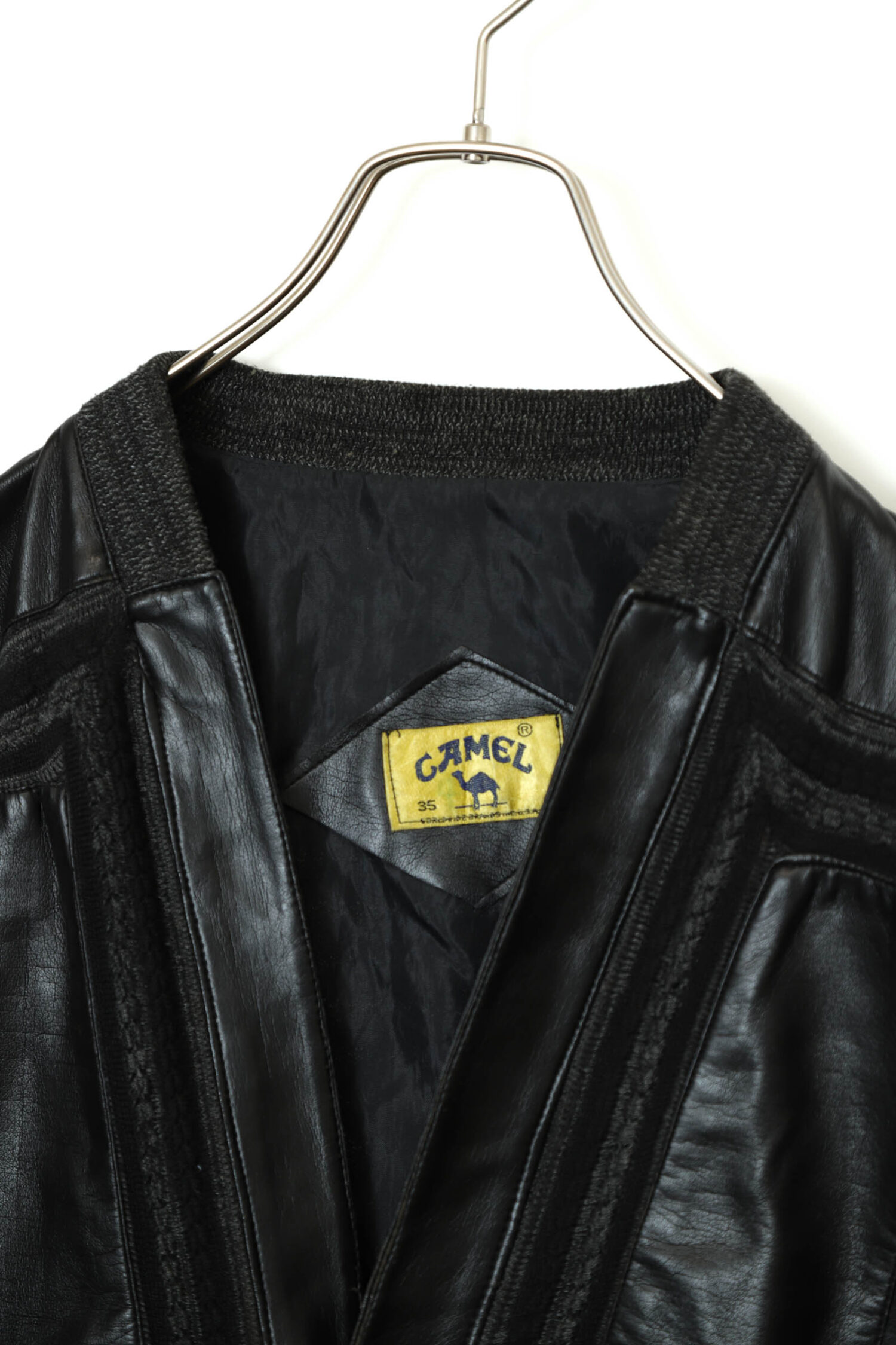 Alternative view of USED CAMEL LEATHER CARDIGAN/L