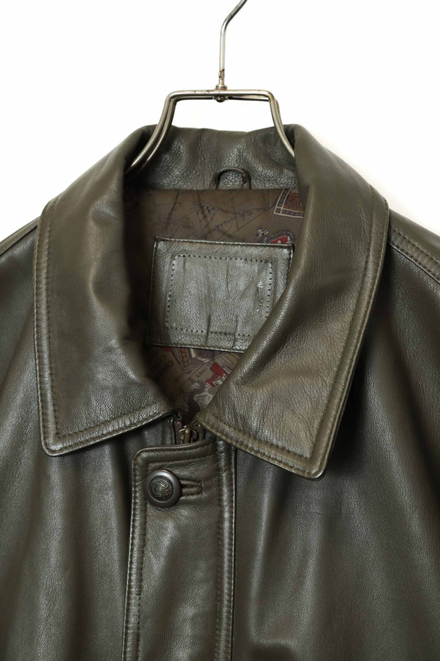 Alternative view of VINTAGE SHEEP LEATHER COVERALL JACKET/XL