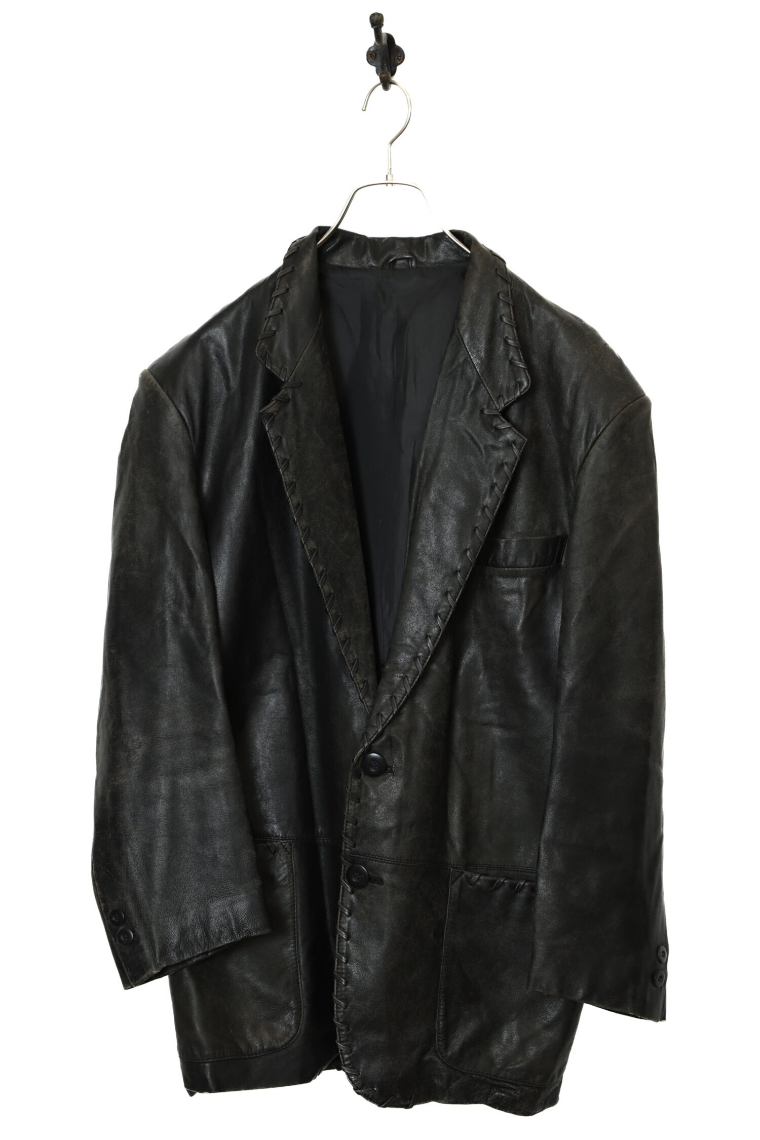 VINTAGE LEATHER TAILORED JACKET/M