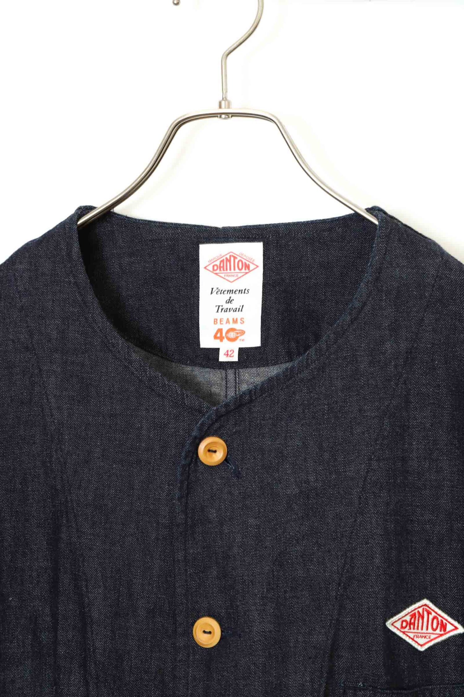 Alternative view of USED DANTON COLLARLESS DENIM JACKET/L