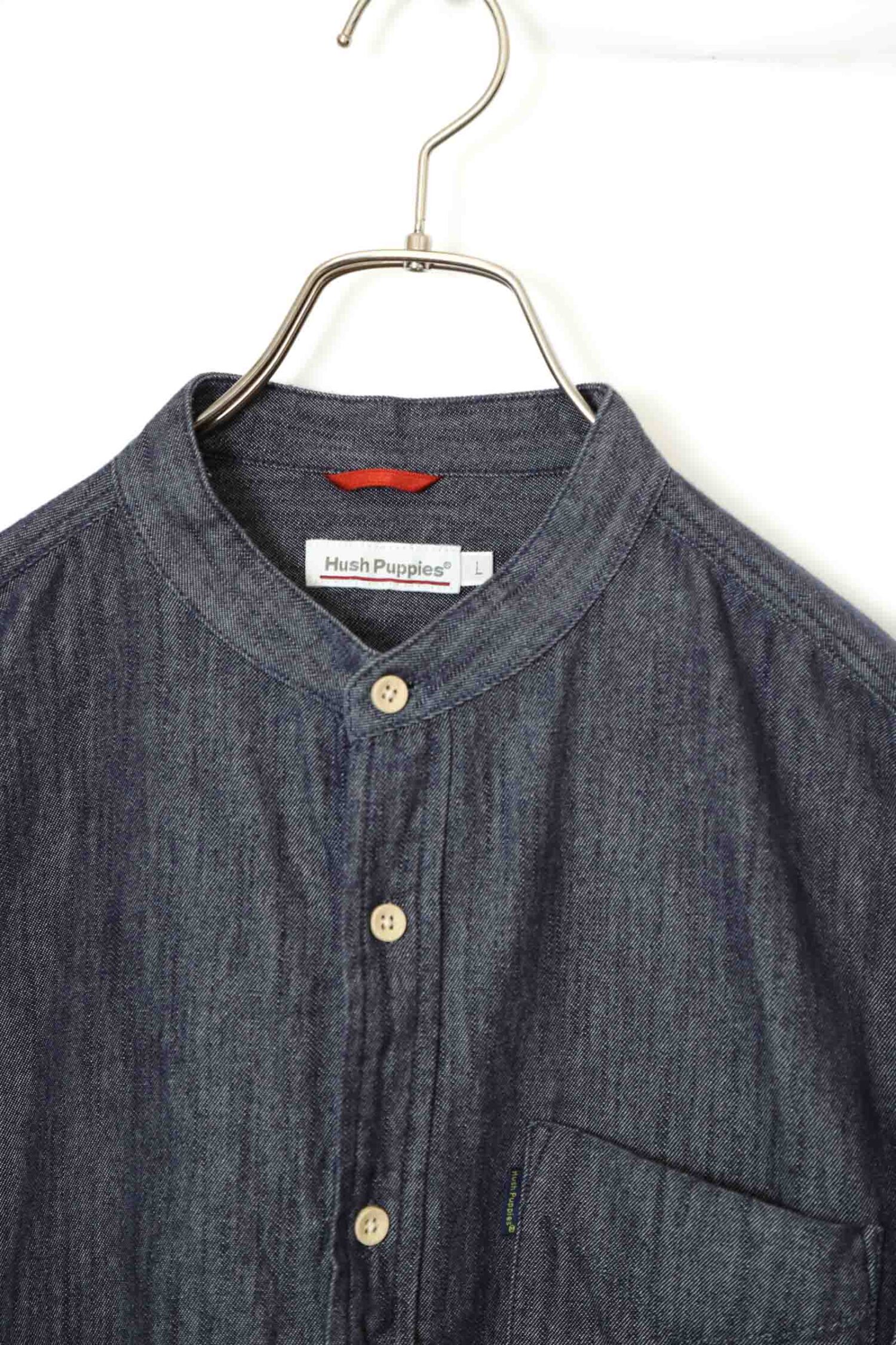 Alternative view of USED COLLARLESS DENIM SHIRT/L