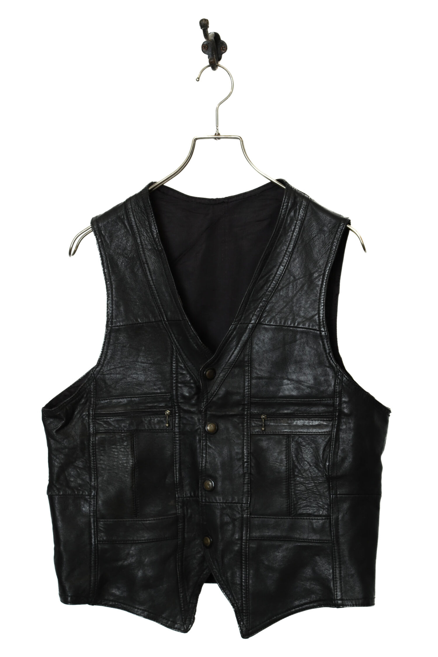 VINTAGE SHEEP LEATHER VEST/L