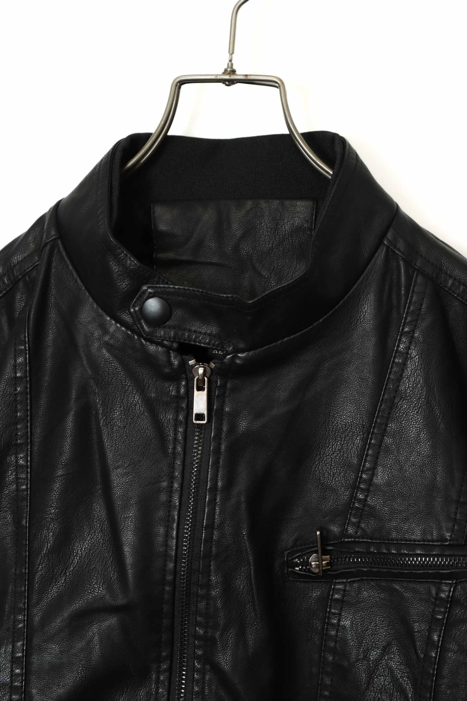 Alternative view of VINTAGE FAKE LEATHER SINGLE RIDERS JACKET/M