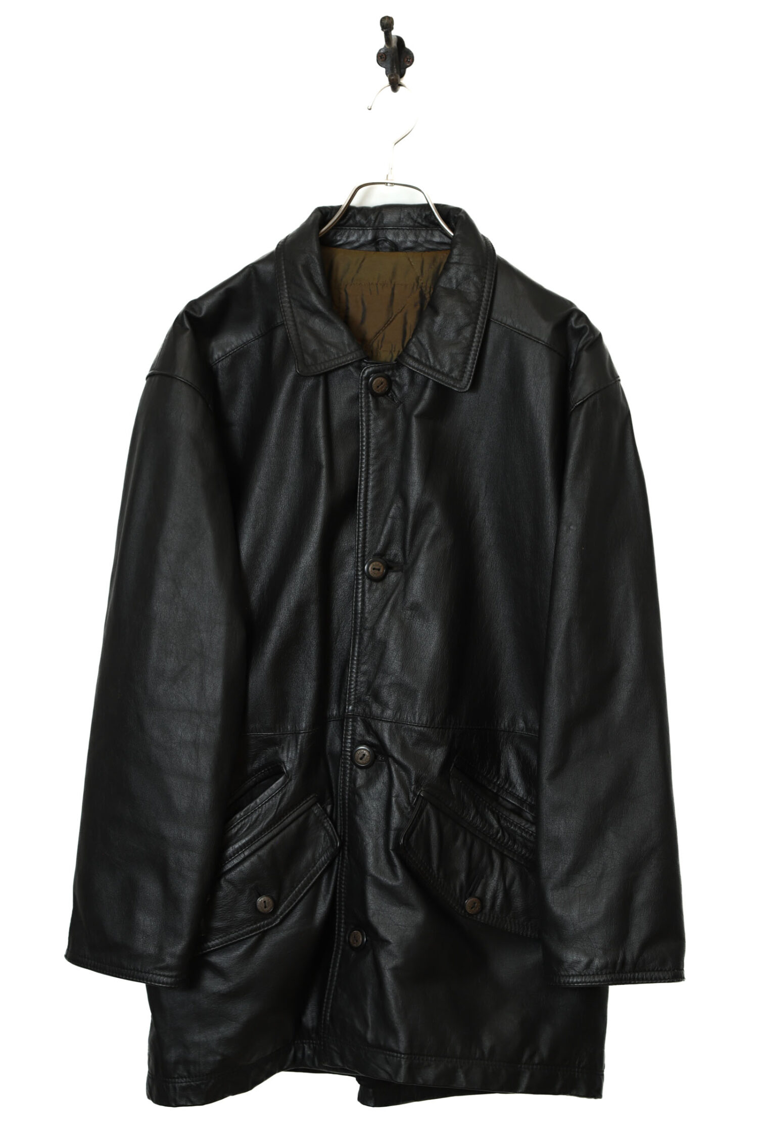 VINTAGE COW LEATHER JACKET/M