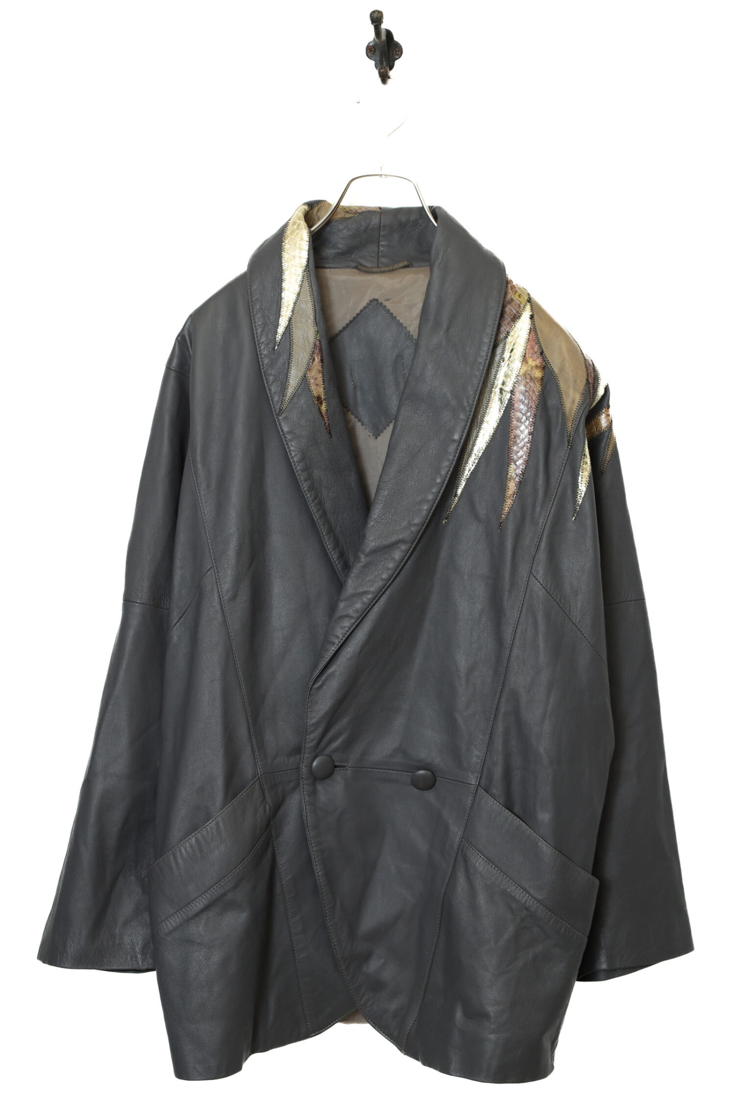 VINTAGE DESIGN SHEEP LEATHER JACKET/XL