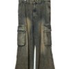 VINTAGE DENIM CARGO PANTS/W82