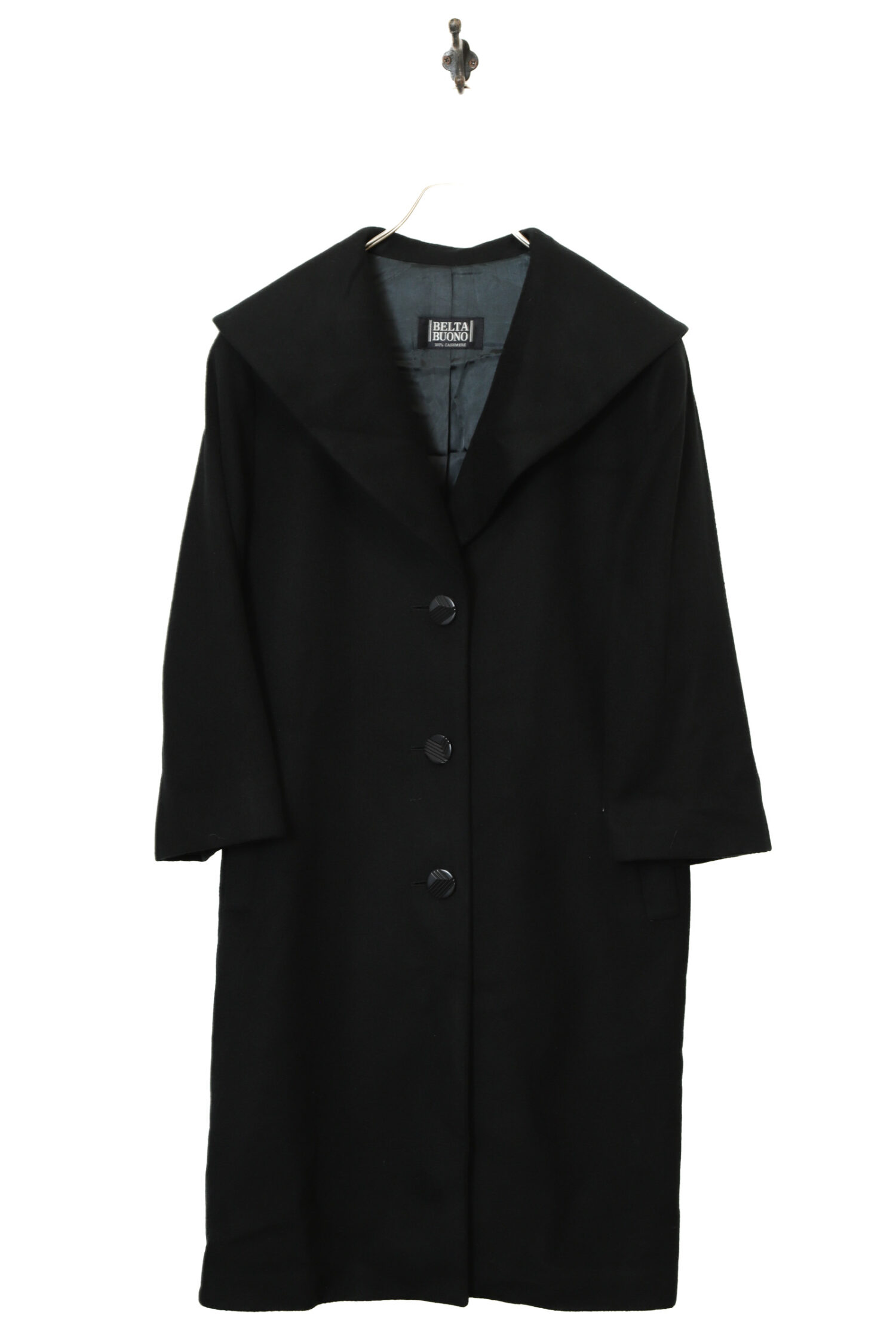 USED CASHMERE WOOL COAT/L